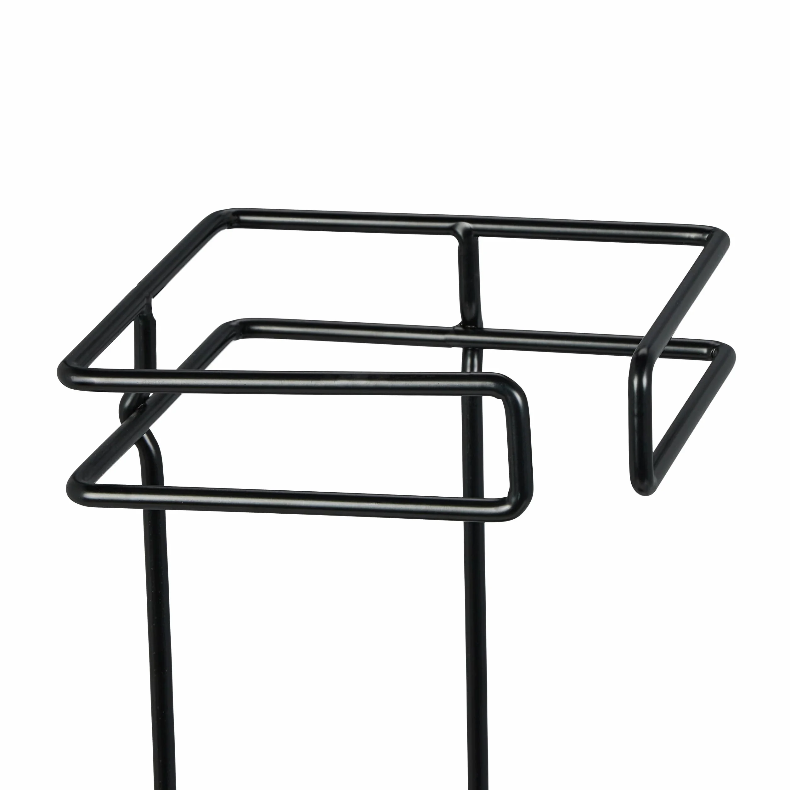 Relaxdays Stojak na parasol, wys. x szer. x gł.: 52,5 x 13,5 x 13,5 cm, metalowy, prostokątny stojak na parasole przeciwsłoneczne, nowoczesny, czarny