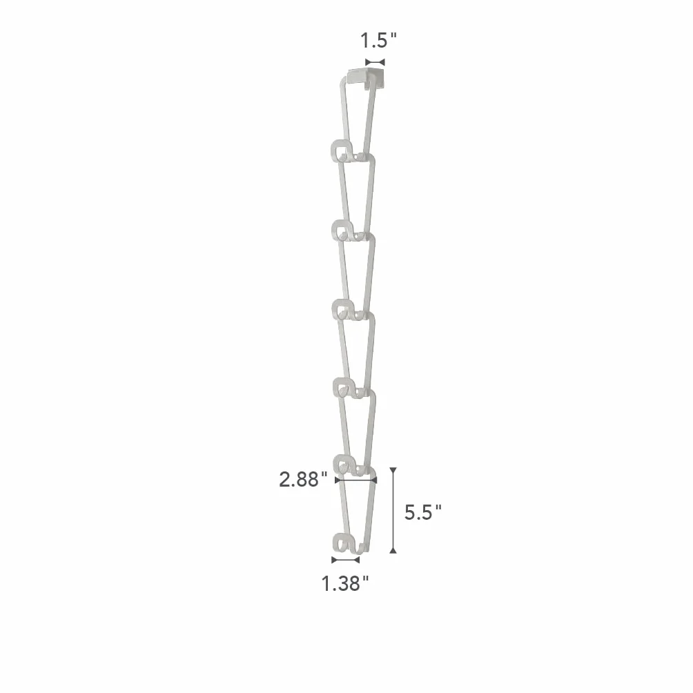 YAMAZAKI home 6510 torba z ogniwami łańcucha uchwyt - szafa do przechowywania wiszący organizer, jeden rozmiar, biały