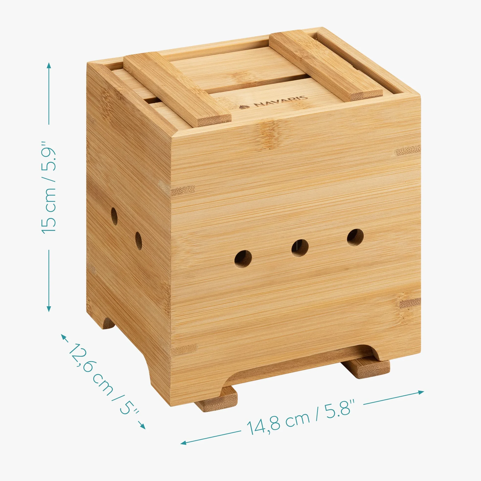 Navaris Bambusowy zestaw do robienia tofu – Forma do prasowania tofu do robienia świeżego domowego tofu, sera, tempeh – Zestaw do robienia tofu wykonany w 100% z naturalnego materiału