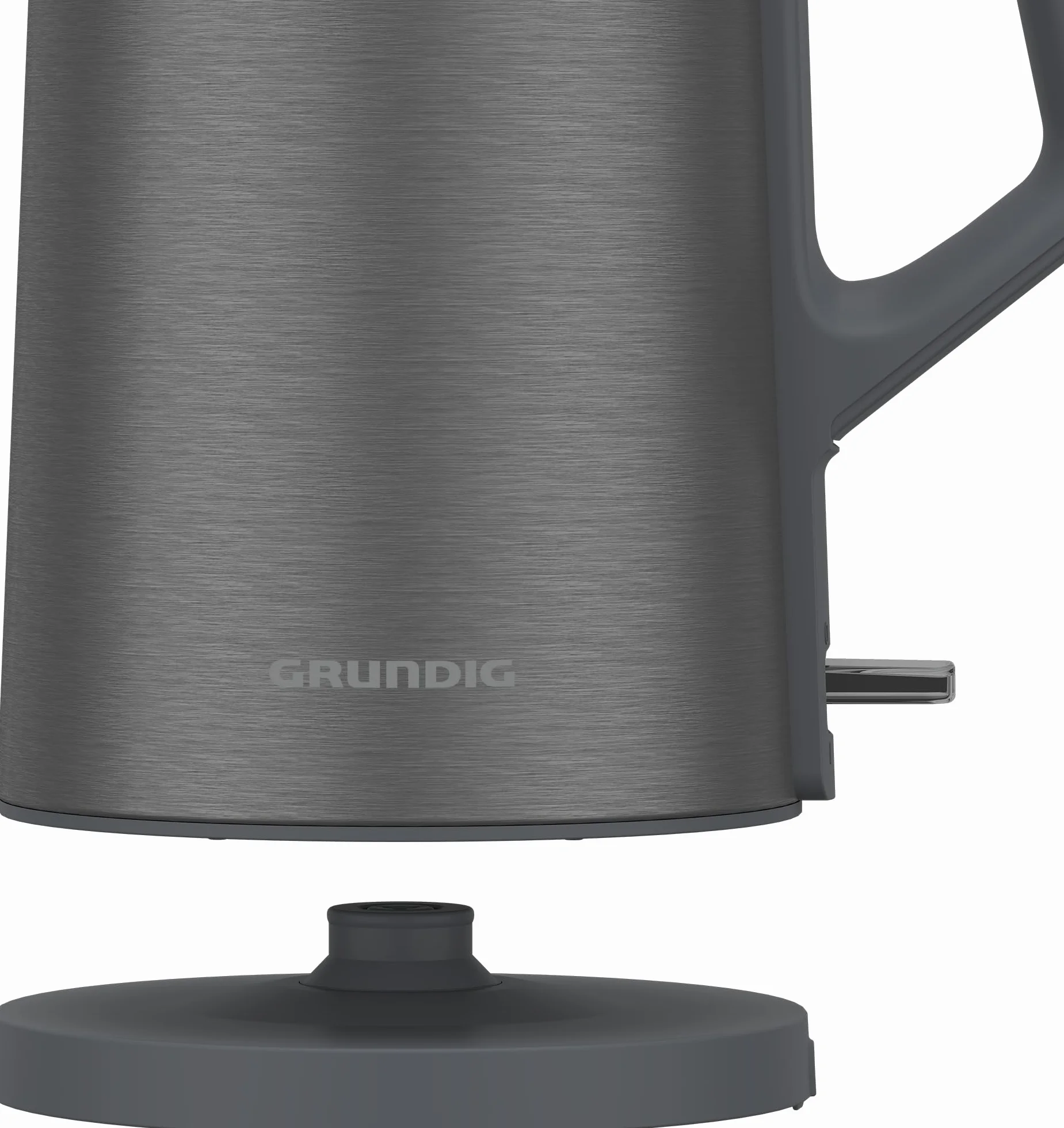 Grundig WK 7340 czajnik elektryczny, moc 2150 W, pojemność 1,5 l, zwijanie kabla, automatyczne wyłączanie, ukryty element grzejny ze stali nierdzewnej, Cool Touch z podwójną ścianką, Dark Inox