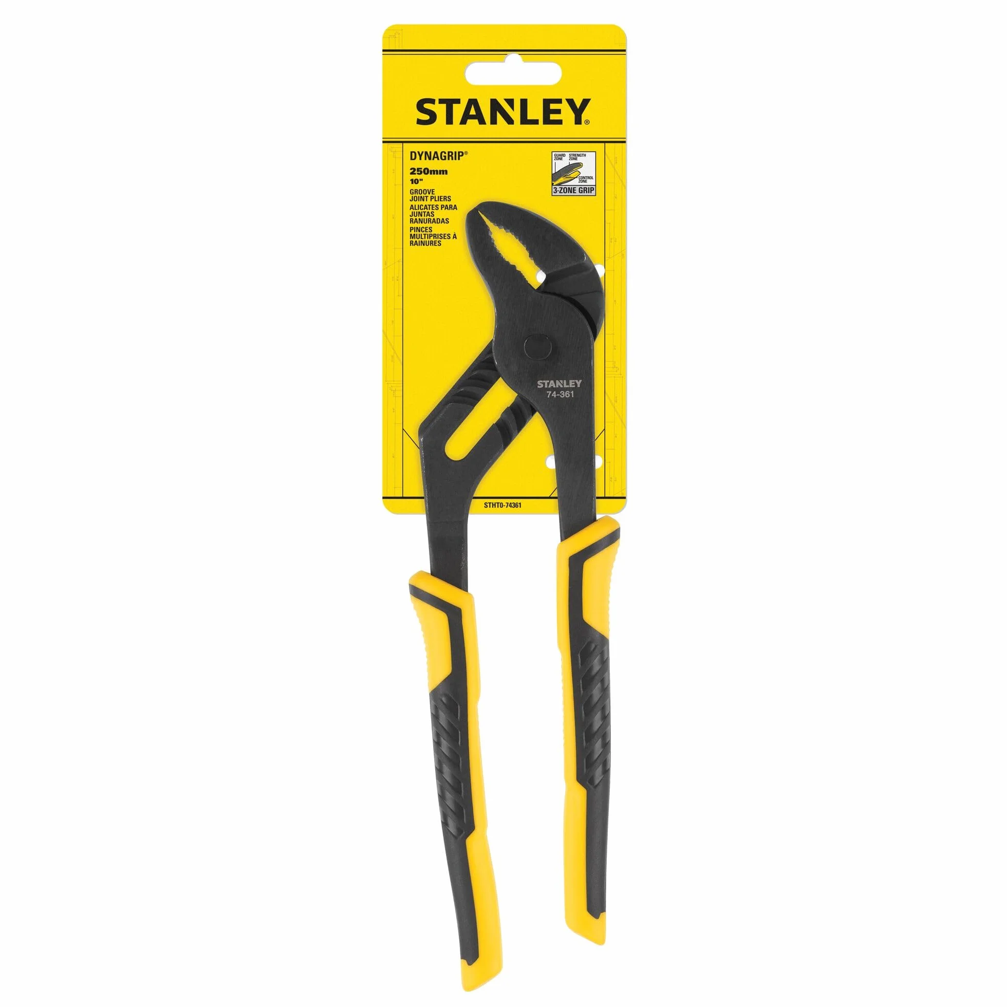 STANLEY Nowoczesny Szczypce control grip cremallera 250mm dla profesjonalistów i majsterkowiczów do codziennego użytku 250mm