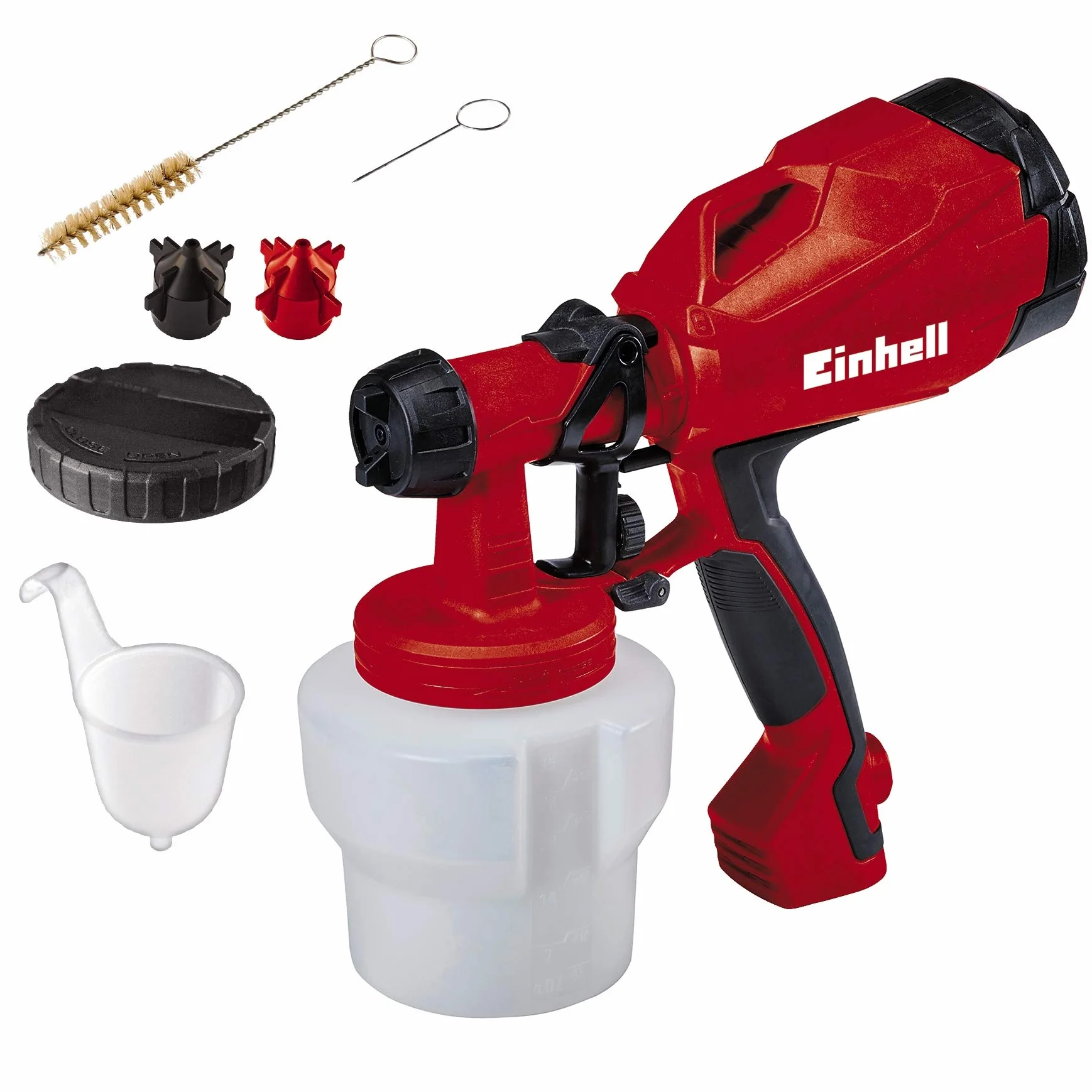 Einhell Elektryczny pistolet do malowania TC-SY 500 P, 500 W, 1000 ml, czerwony