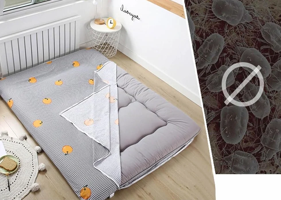 Retro japoński pokrowiec na materac podłogowy, pokrowce na futon z zamkiem błyskawicznym, 100% bawełna miękki pokrowiec na materac tatami, przyjazny dla skóry i można prać w pralce (Rozmiar
