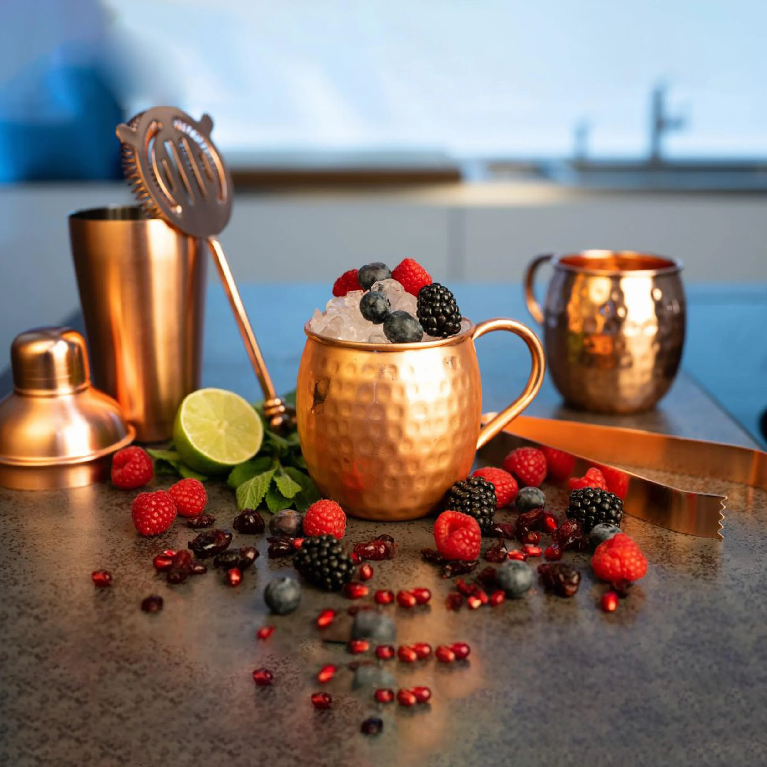 NKlaus 140 g kubek miedziany czysta miedź 100% Ayuverda kubek miedziany owalny Moscow Mule 500 ml 11261