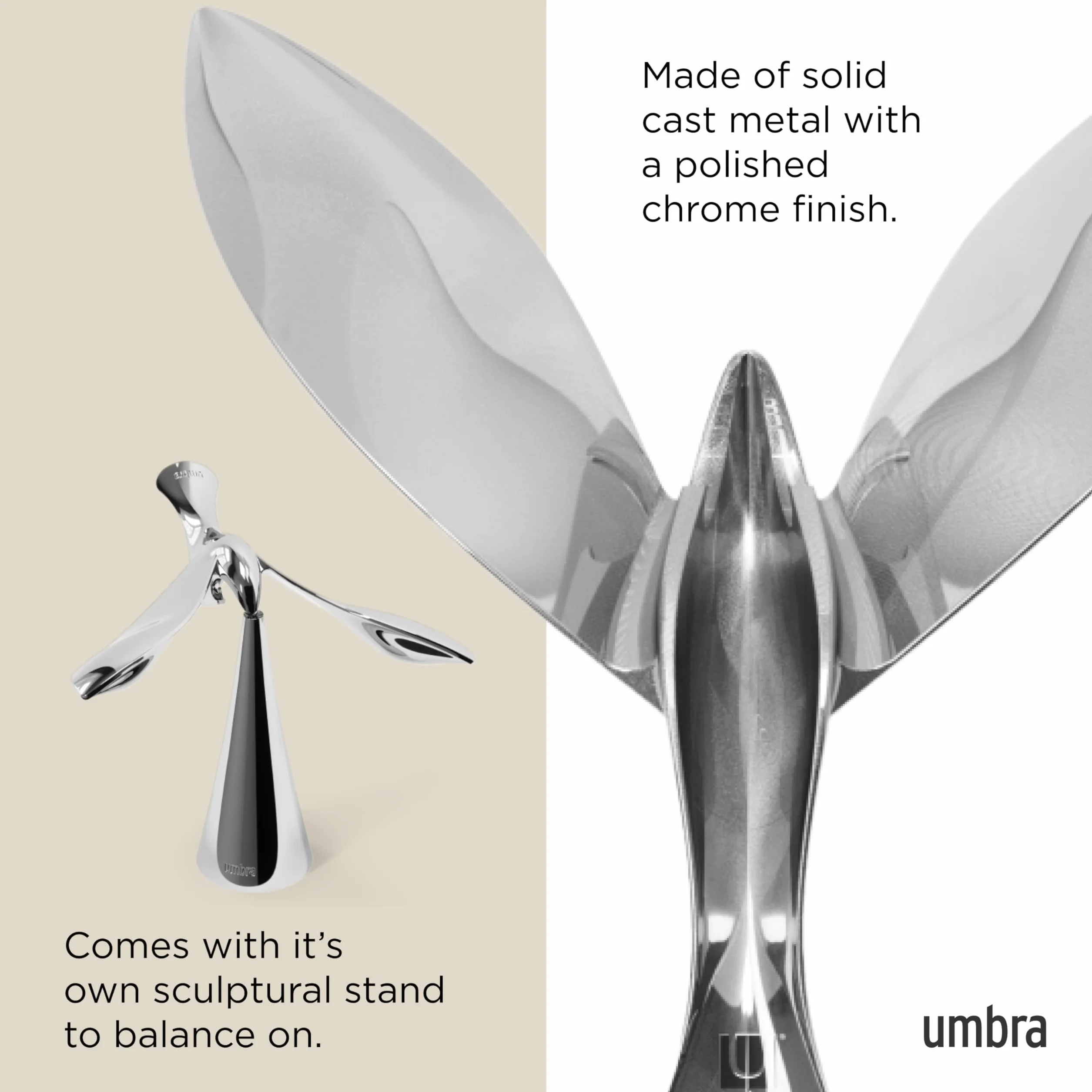 Umbra Tipsy Otwieracz do Butelek, Srebrny, 13.34 x 12.19 x 11.43 cm