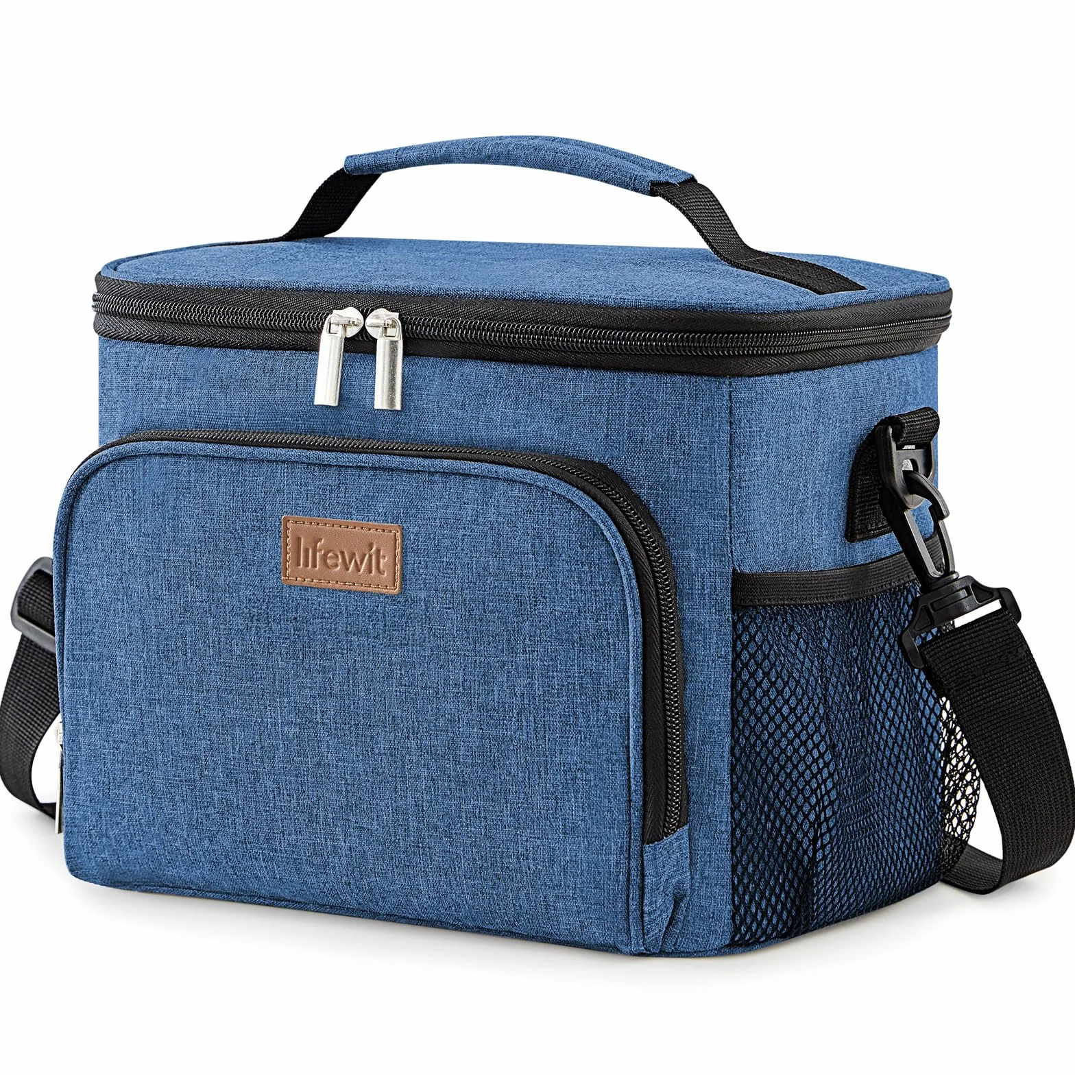 Lifewit Torba na Lunch Termiczna, Torba Termiczna dla Mężczyzn i Kobiet, Wielokrotnego Użytku Lunch Bag, z Regulowanym Paskiem na Ramię dla Dorosłych do Pracy Pikniku, Granatowy, 15L