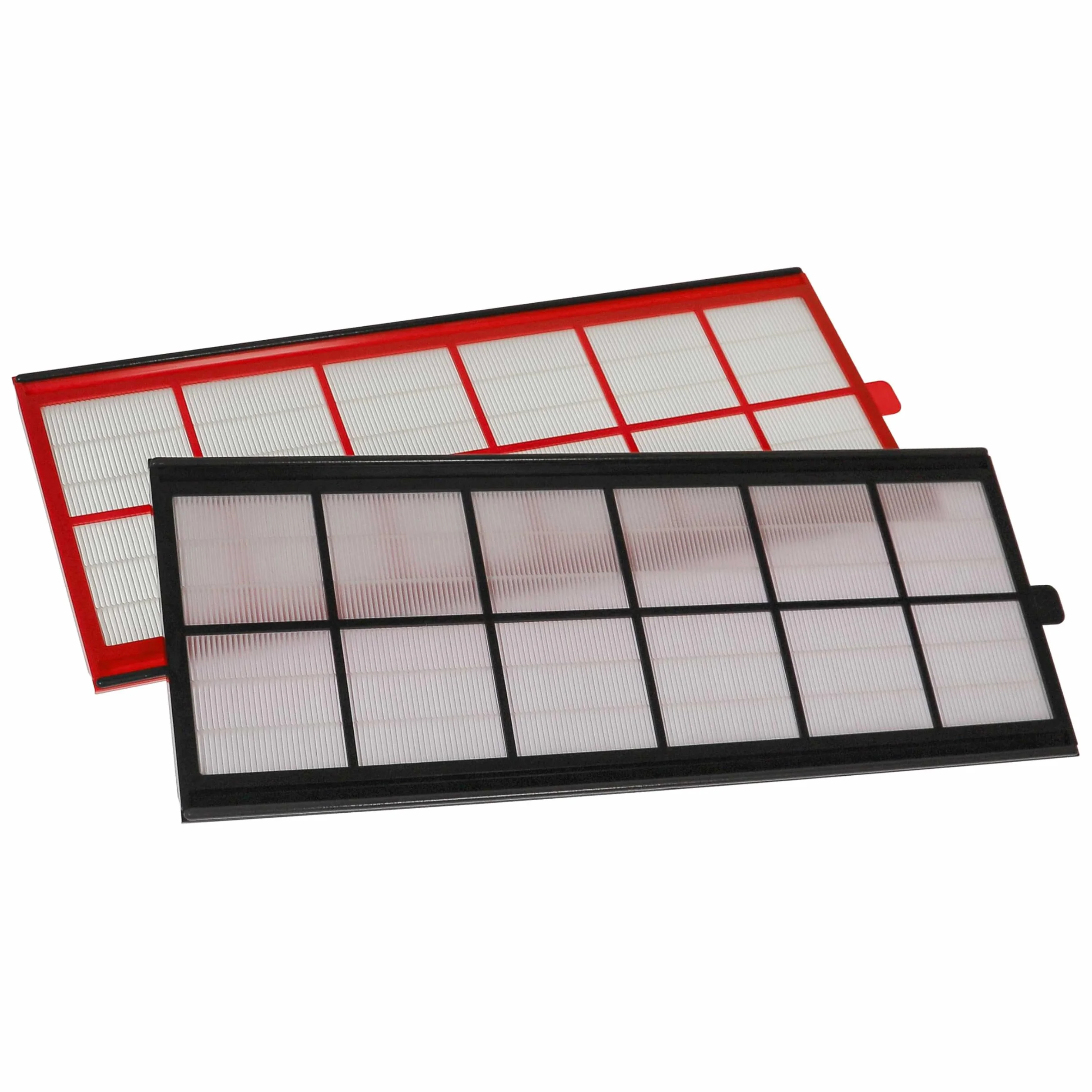 Zestaw filtrów powietrza vhbw kompatybilny z urządzeniami wentylacyjnymi Zehnder ComfoAir 350, 550 - G4 / F7 2-częściowy zestaw, 50 x 17 x 1 cm, czerwony, czarny, biały