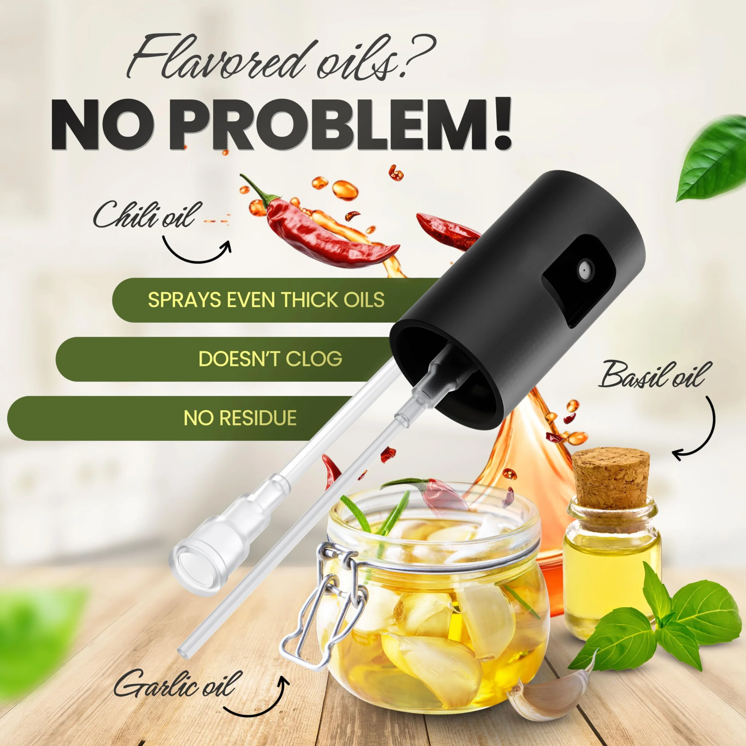 Leisure Life Opryskiwacz oleju premium 2.0 – stal nierdzewna 100 ml | ochrona przed promieniowaniem UV, nie zawiera BPA, nadaje się do mycia w zmywarce | równomierny rozpylacz | do kuchni, grilla i