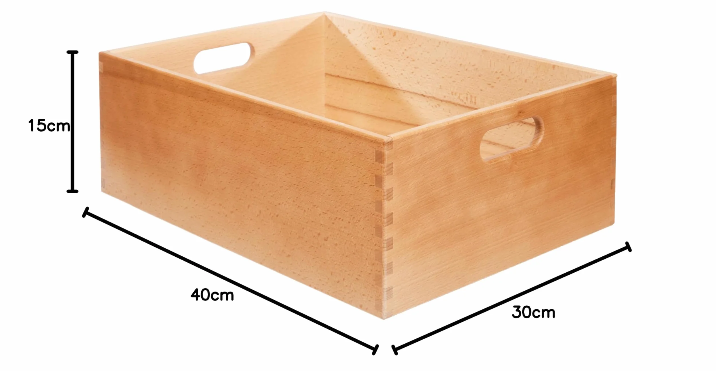 Zeller 13308 Pudełko wielofunkcyjne 40 x 30 x 15 cm, lakierowane bukiem