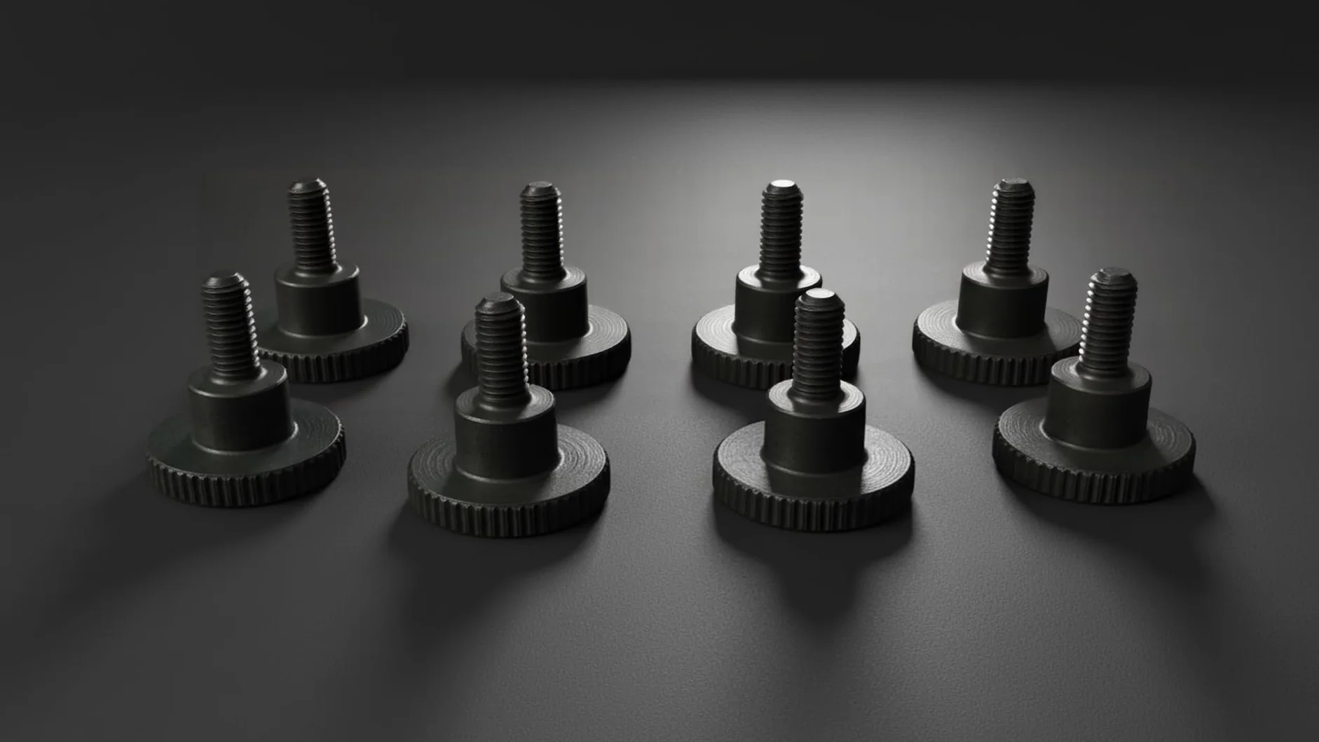 Precisiongeek Czarna stalowa śruba nasadowa śruby radełkowane DIN 464 (10, M3 x 8 mm)