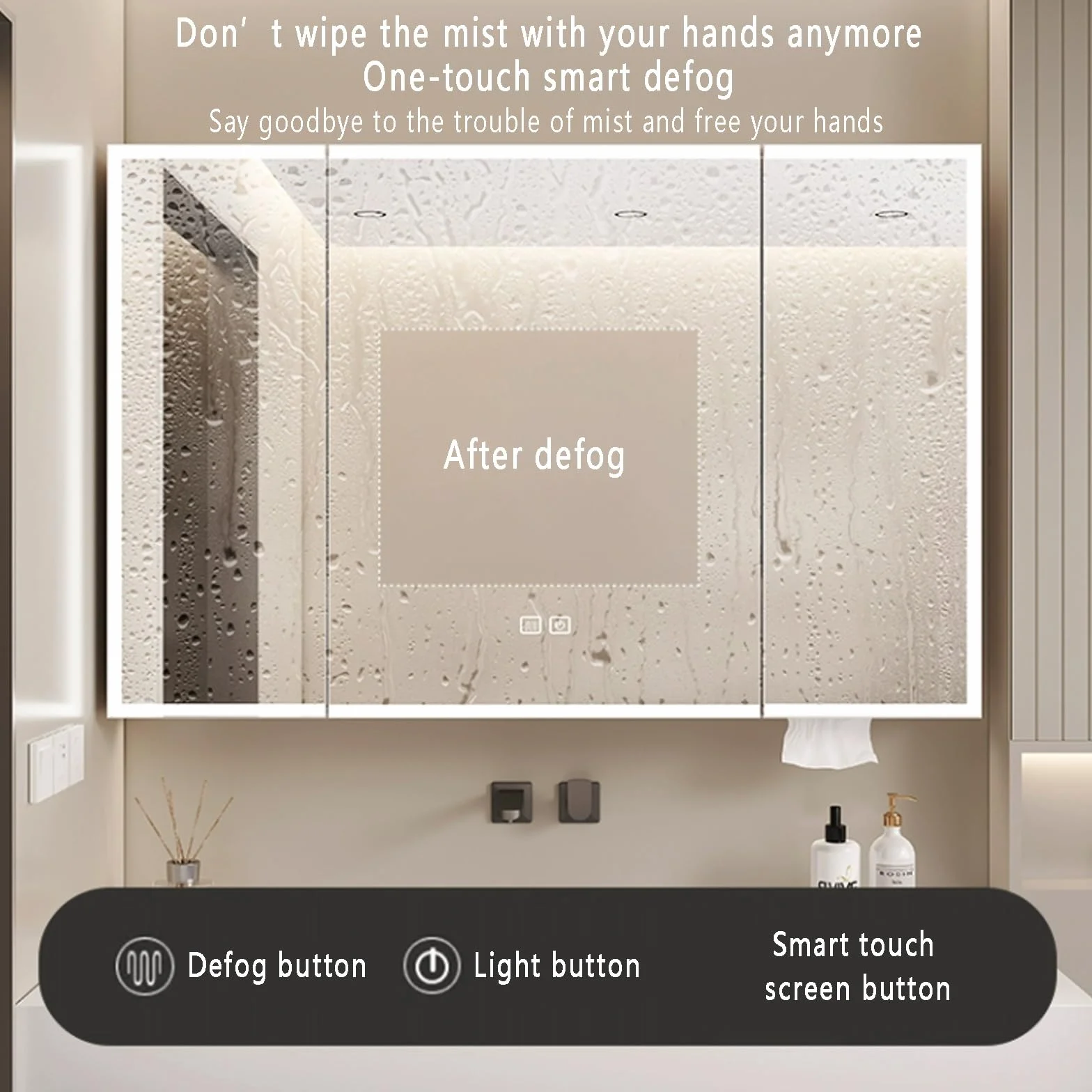 Smart bathroom aluminum alloy wall cabinet bathroom medicine cabinet with mirror medicine cabinet with mirror and lights medicine cabinet organizer Intelligent defogger Paper hole Touch switch(Coffee,