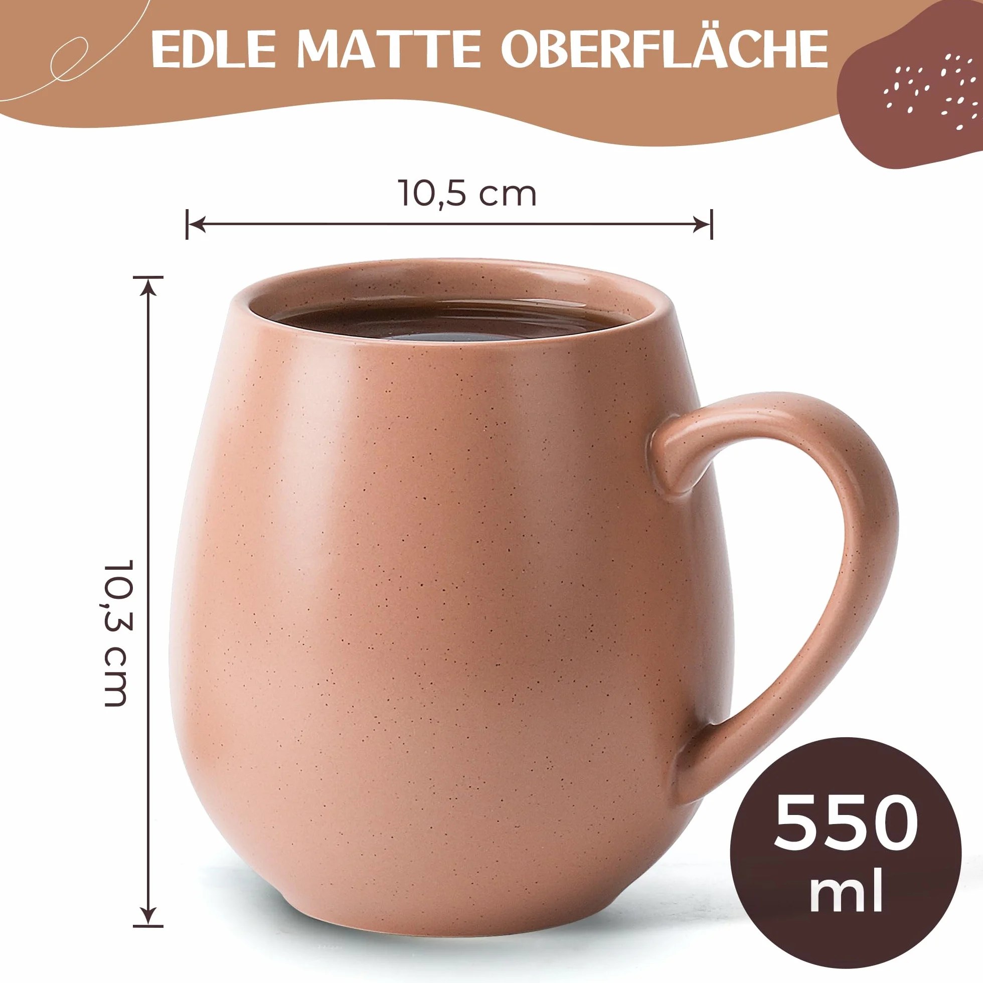 Filiżanka do herbaty 550 ml XXL Jumbo kubek akcesoria