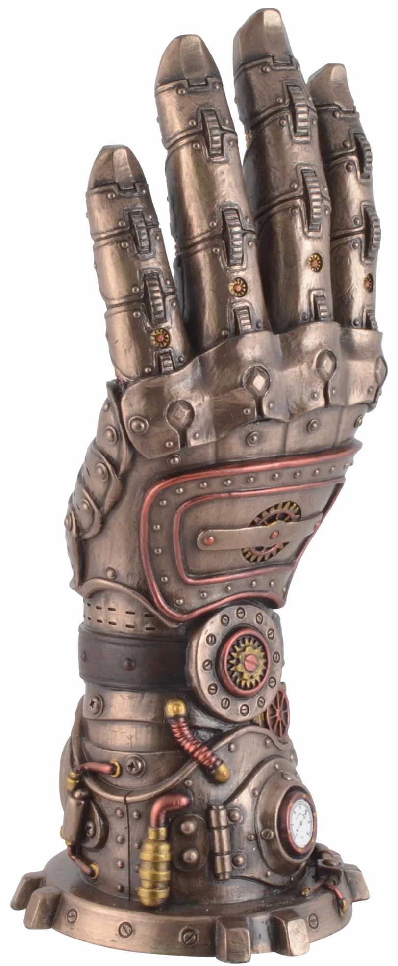 VOGLER Joh. Vogler GmbH Veronese rękawica Steampunk z dobrej woli, ze sztucznego kamienia, brązowana i kolorowana ręcznie przez artystę, brąz, LxBxH ca. 14x10x26 cm