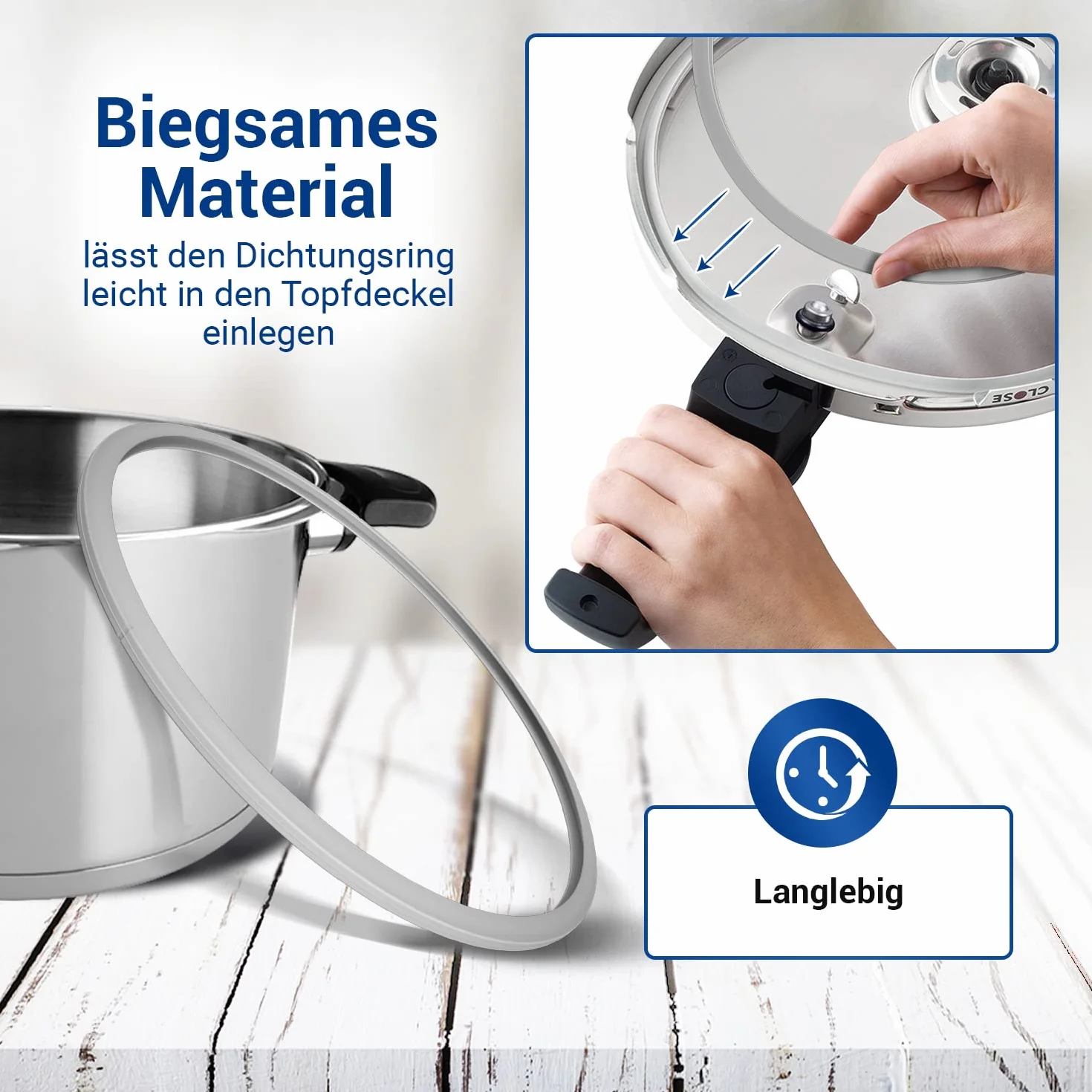 VIOKS Uszczelka do szybkowaru Fissler 22 cm, część zamienna do szybkowaru Fissler