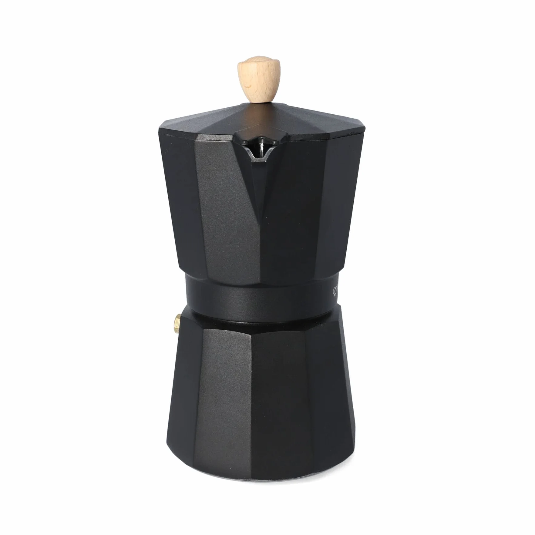 HOMLA Mia Mokka zaparzacz do espresso 6 filiżanek aluminium drewno bukowe czarne