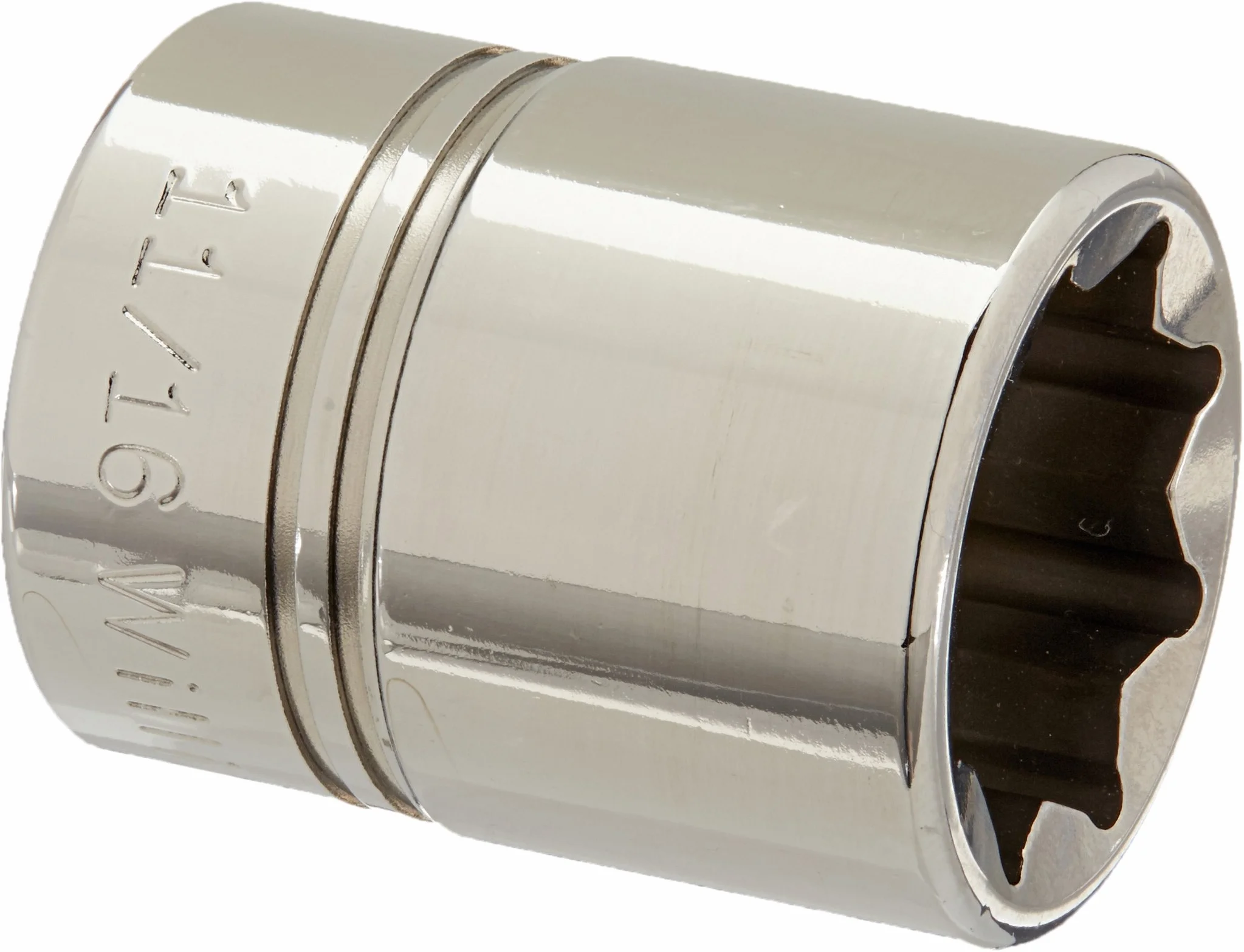 Williams ST-822 1/2 Drive Shallow Socket, 8- Point, 11/16-Inch