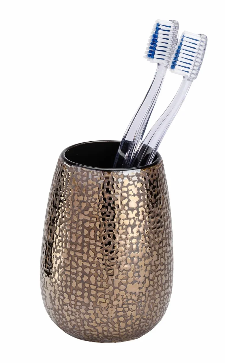 WENKO Ceramiczny kubek na szczoteczkę do zębów "Marrakesh", brązowy