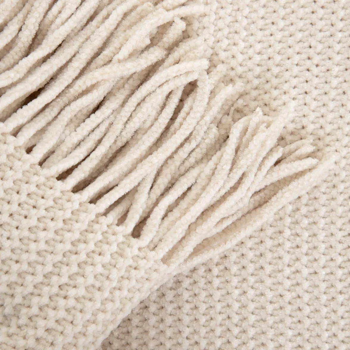 HOMLA Koc CHENILLE szenilowy ecru 130x170 cm