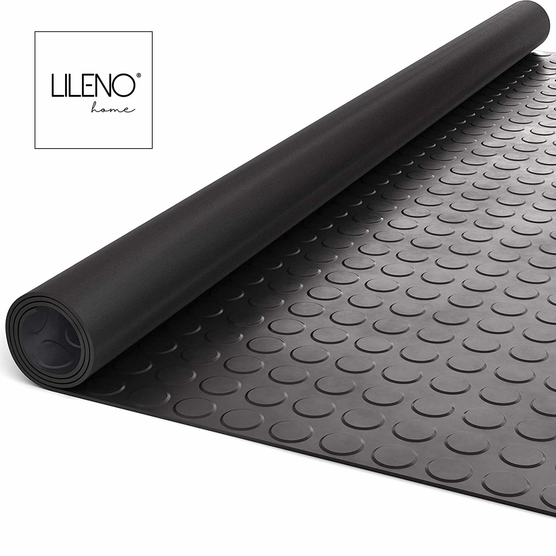 LILENO HOME Mata gumowa z wypustkami (3 mm), towar sprzedawany na metry, 50 x 100 cm jako podłoga warsztatowa, mata antypoślizgowa, nakładka na stół warsztatowy i mata podłogowa, do piwnicy, przyczepy, garażu