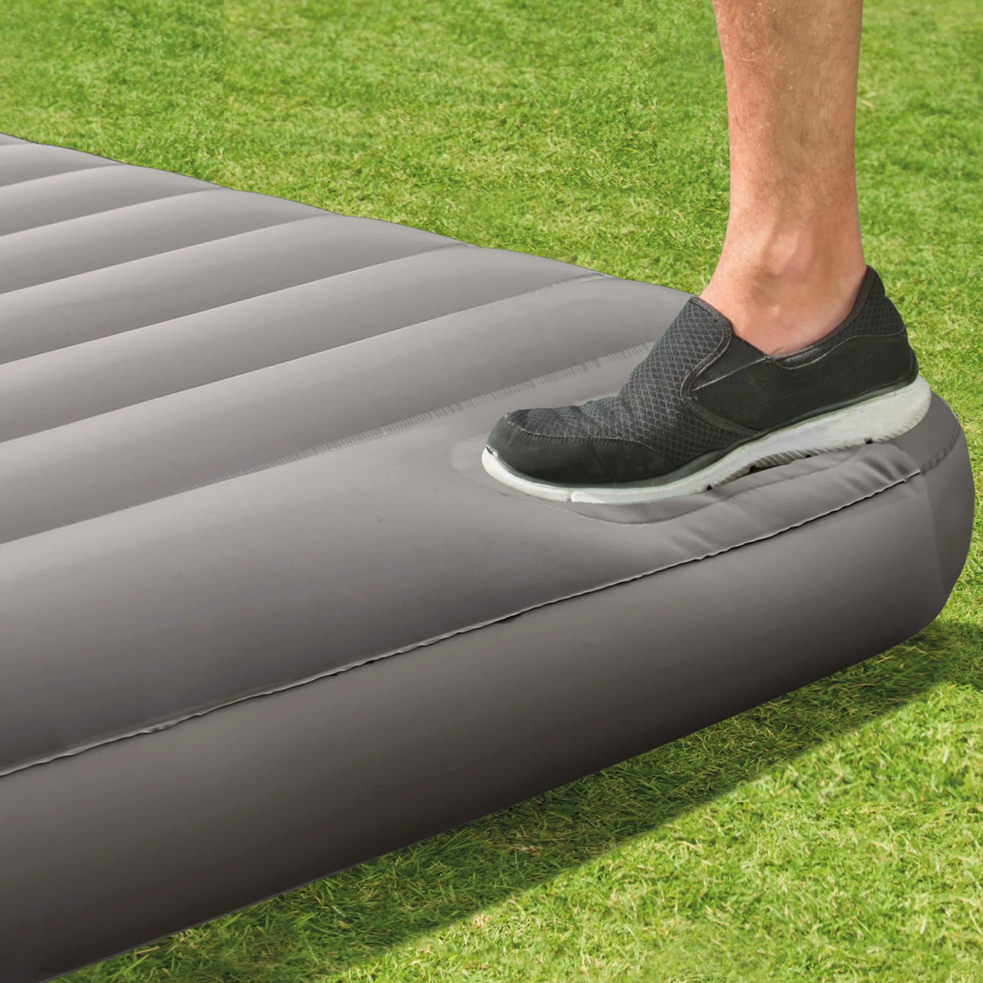 Intex Dura-Beam Downy Materac Dmuchany, Szary/Czarny, 137x191x25 cm