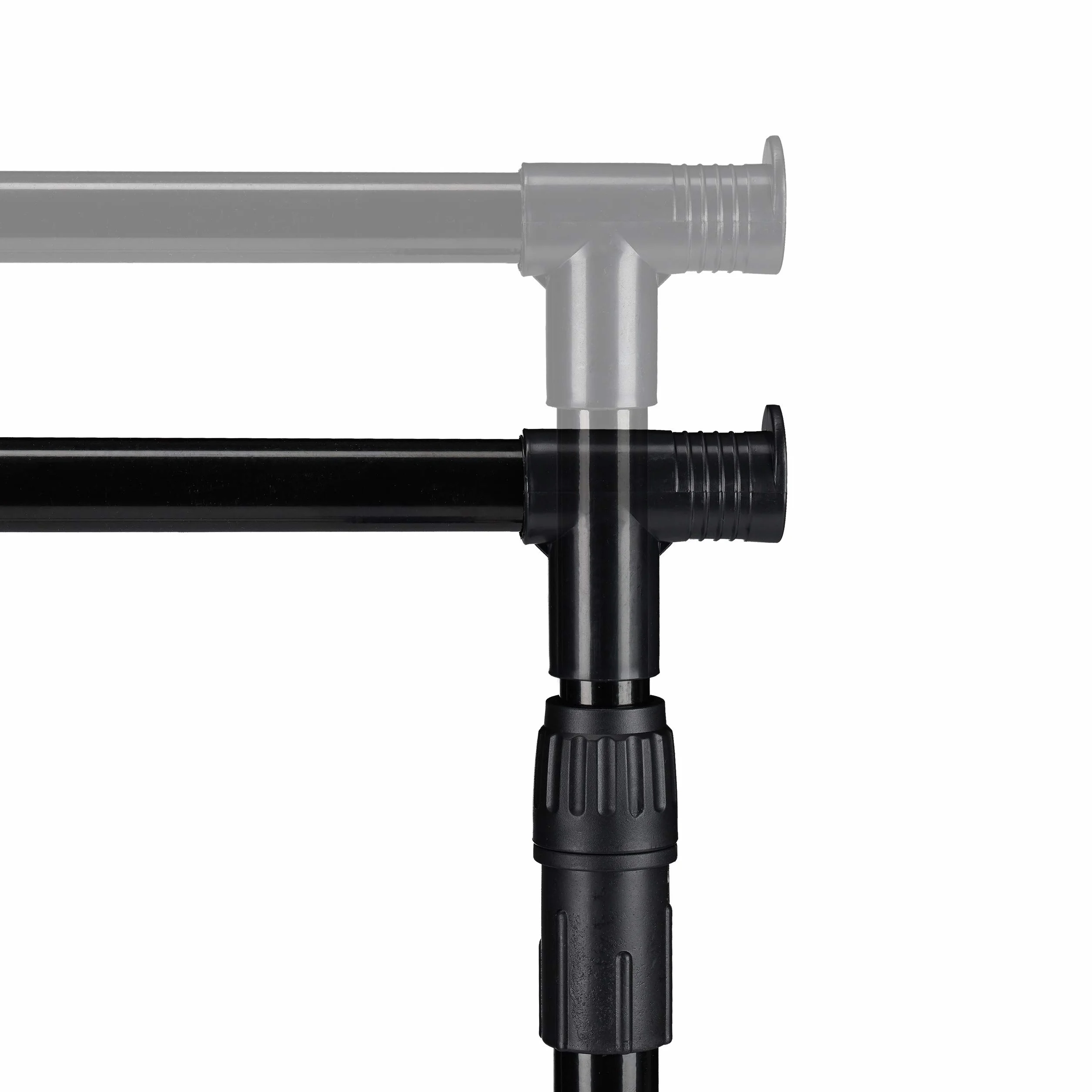 Relaxdays Ruchomy wieszak na ubrania, stabilna garderoba na kółkach z półką, żelazo, regulacja wysokości 102,5 – 180,5 cm, czarny