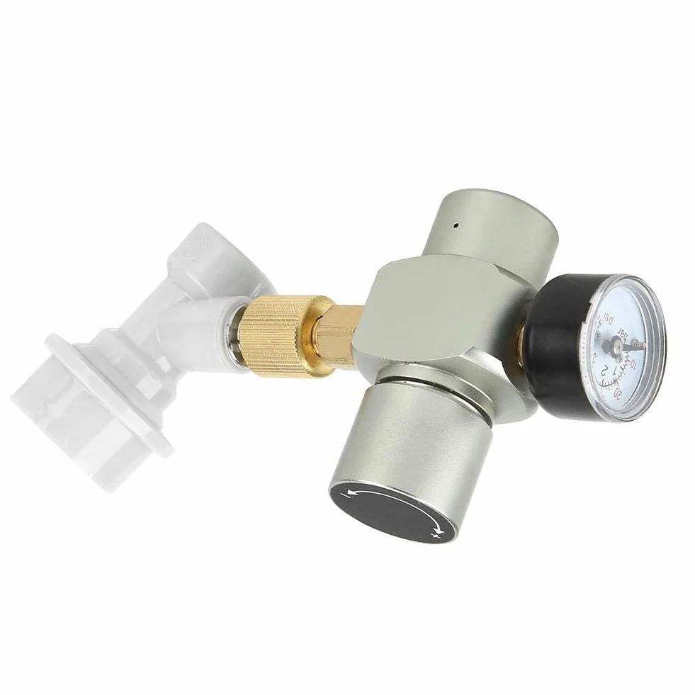 Fdit Keg Charger mini regulator CO2 do piwa z instrukcją bezpieczeństwa (może nie być dostępna w języku polskim), zawór ograniczający ciśnienie 0-60 psi, wielokrotne pakowanie