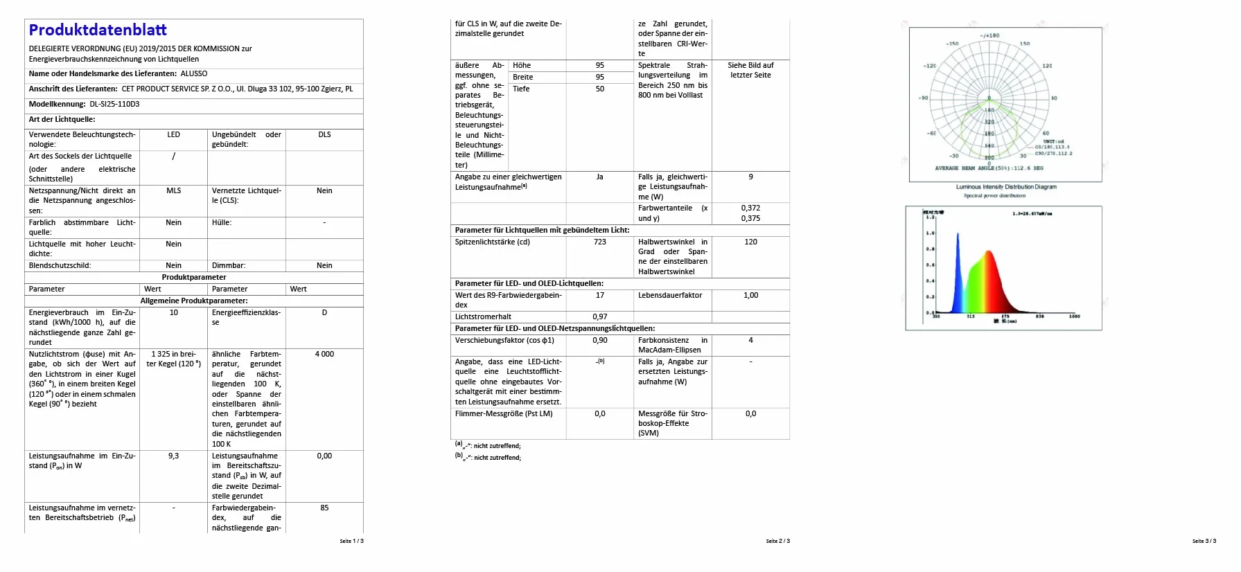 ALUSSO Wodoodporny IP65 Wbudowany Ściemniany Punkt LED 230V 10W 800lm Oświetlenie Sufitowe 3000K 4000K 5700K Regulowany Wbudowany Reflektor do Łazienki i Salonu, Opakowanie 6szt., Okrągły, Biały