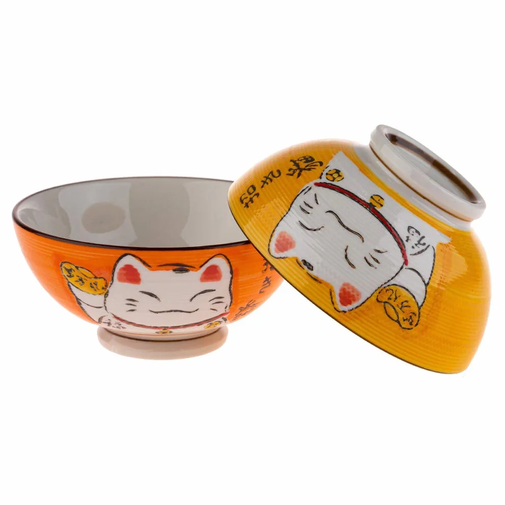 Porcelana Miska Kot japoński Lachineuse