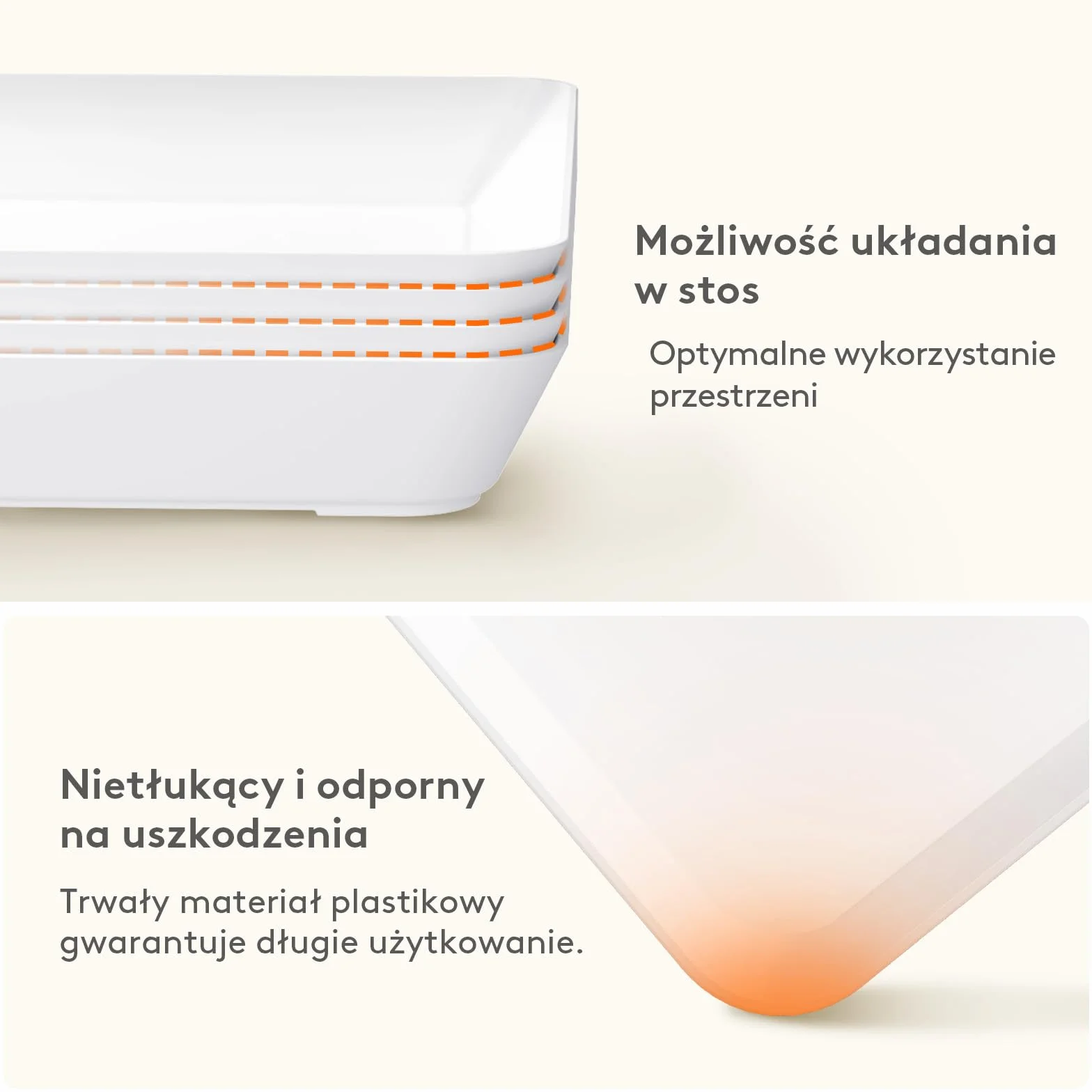 Lifewit Taca do Serwowania, Deski do Serwowania, Plastikowe Półmiski, Naczynia do Serwowania Wędlin na Przyjęcia, Biała taca Wielokrotnego Potraw, Ciastek, Zestaw 4 Sztuk, 34.3 × 24 cm