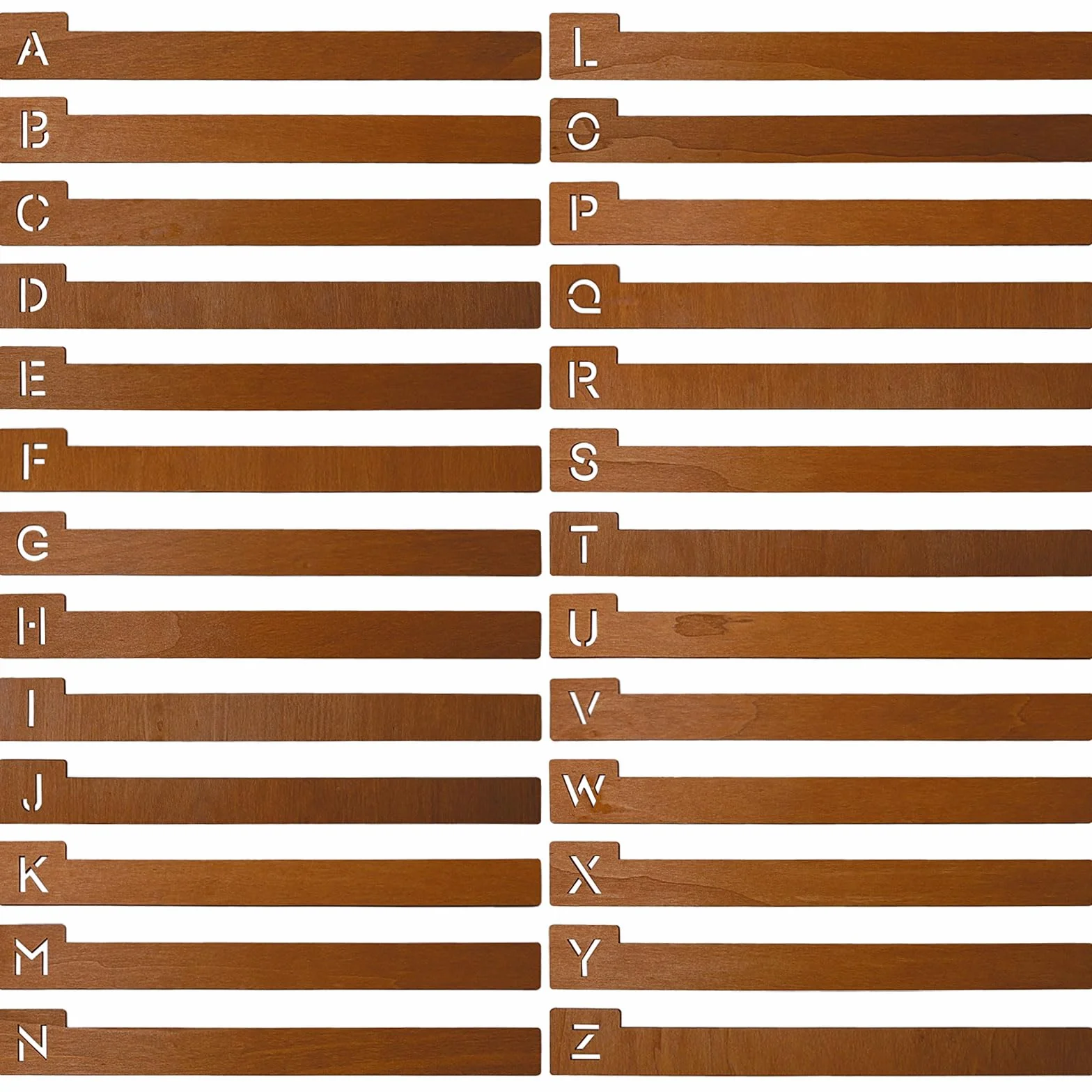 Schallplatten Trenner A-Z Holz 35x4 cm Vinyl Organizer für Album CD DVD Buchregal