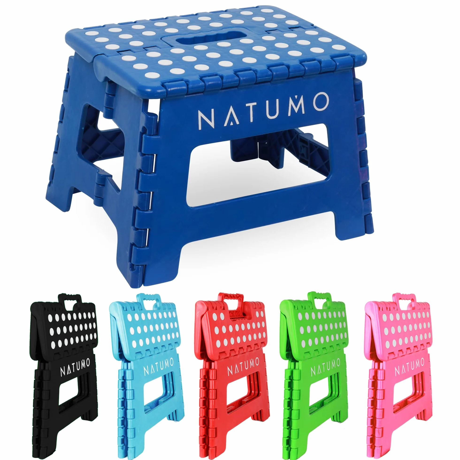 NATUMO® Składany taboret, podest, 150 kg, składany taboret do kuchni i łazienki, podnóżek, składane krzesełko ogrodowe, podest do umywalki, dla dzieci i dorosłych