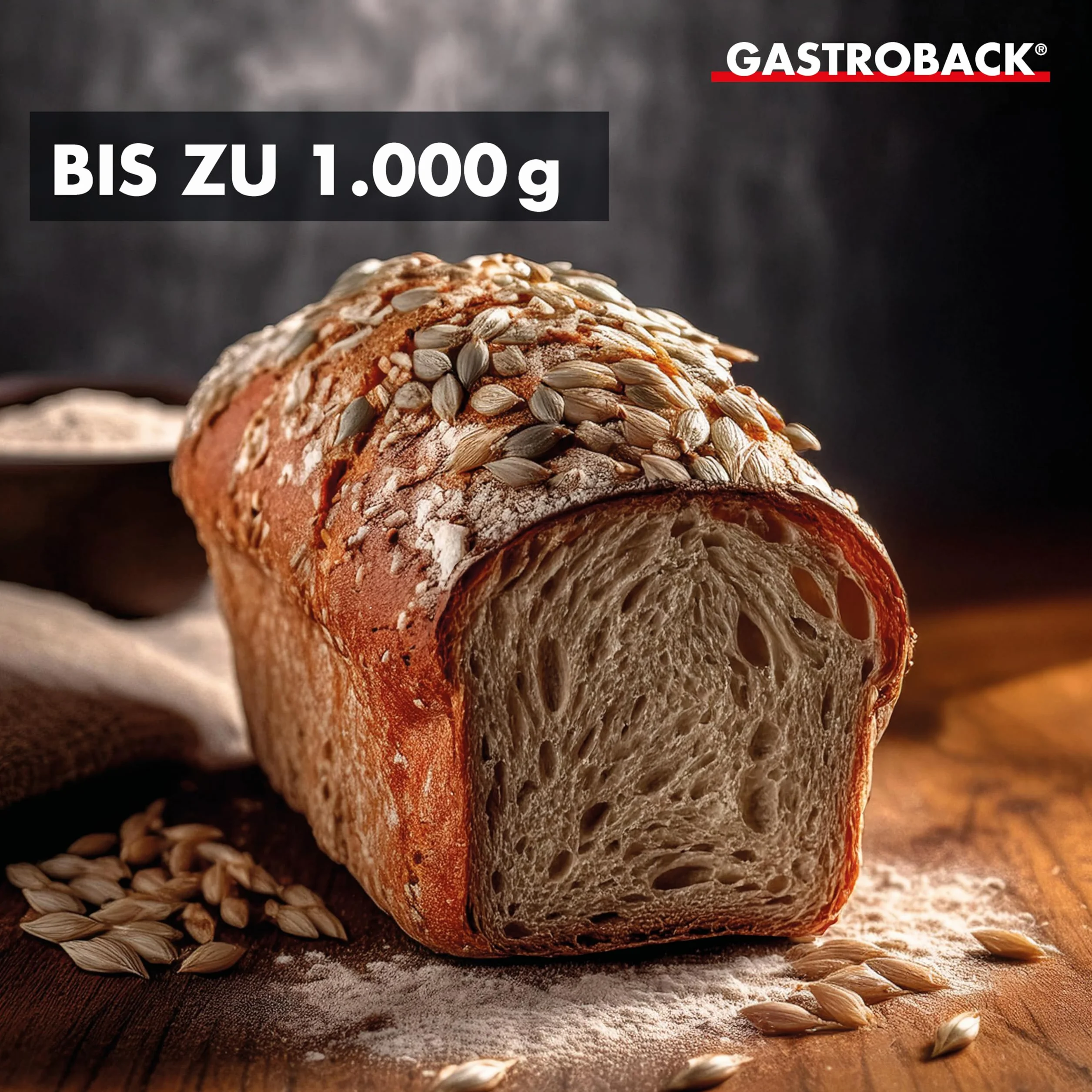 Gastroback Advanced Maszyna do Pieczenia Chleba, Srebrny, ‎34,9 x 22,4 x 29,3 cm; 5,5 kg
