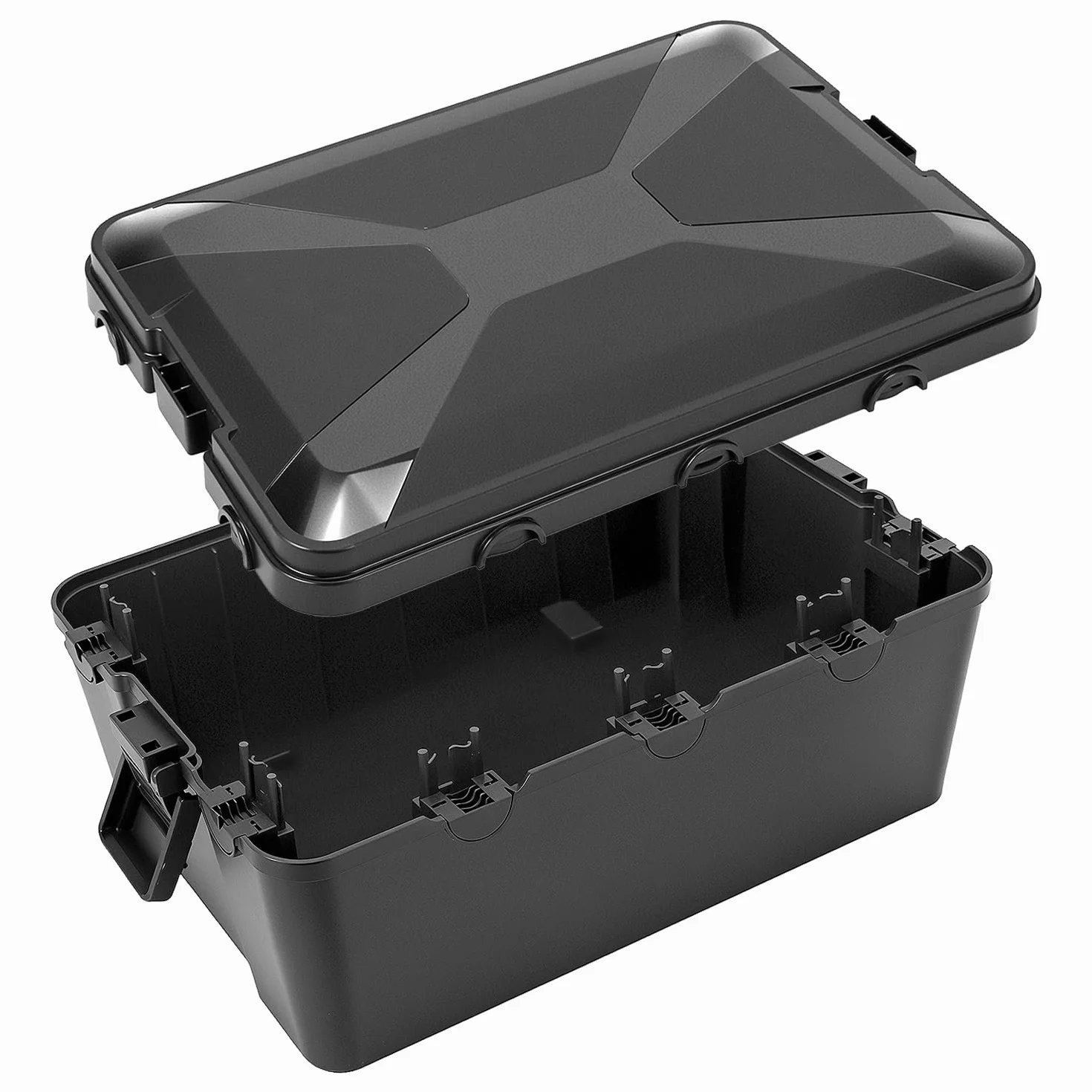 QWORK® Duża zewnętrzna skrzynka elektryczna, wodoodporność IP54, 32 x 21 x 13 cm (12,6 x 8,4 x 5,2 cala), obudowa przedłużacza skrzynki gniazdowej wykonana z wytrzymałego wzmocnionego polipropylenu