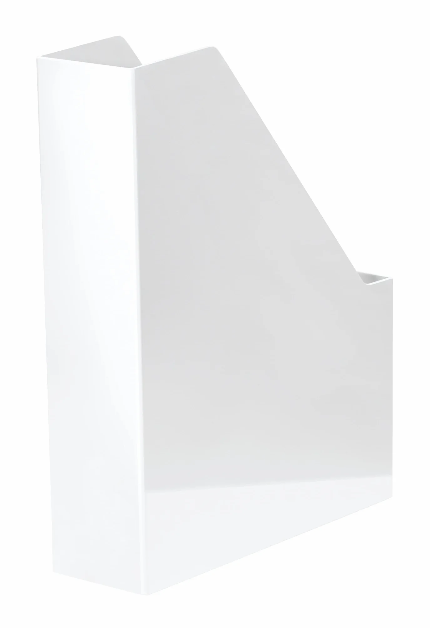 HAN i-Line segregator stojący – 2 sztuki, elegancki, nowoczesny segregator stojący na zeszyty, czasopisma i teczki do formatu A4/C4, biały, 16501-12