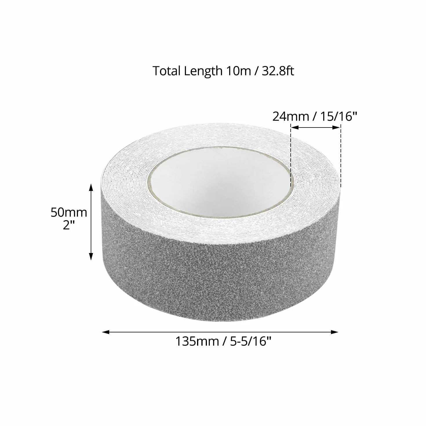 QWORK® 2 rolki szara taśma antypoślizgowa, 5 cm x 10 m/rolka mocna taśma na schody, do użytku wewnątrz i na zewnątrz
