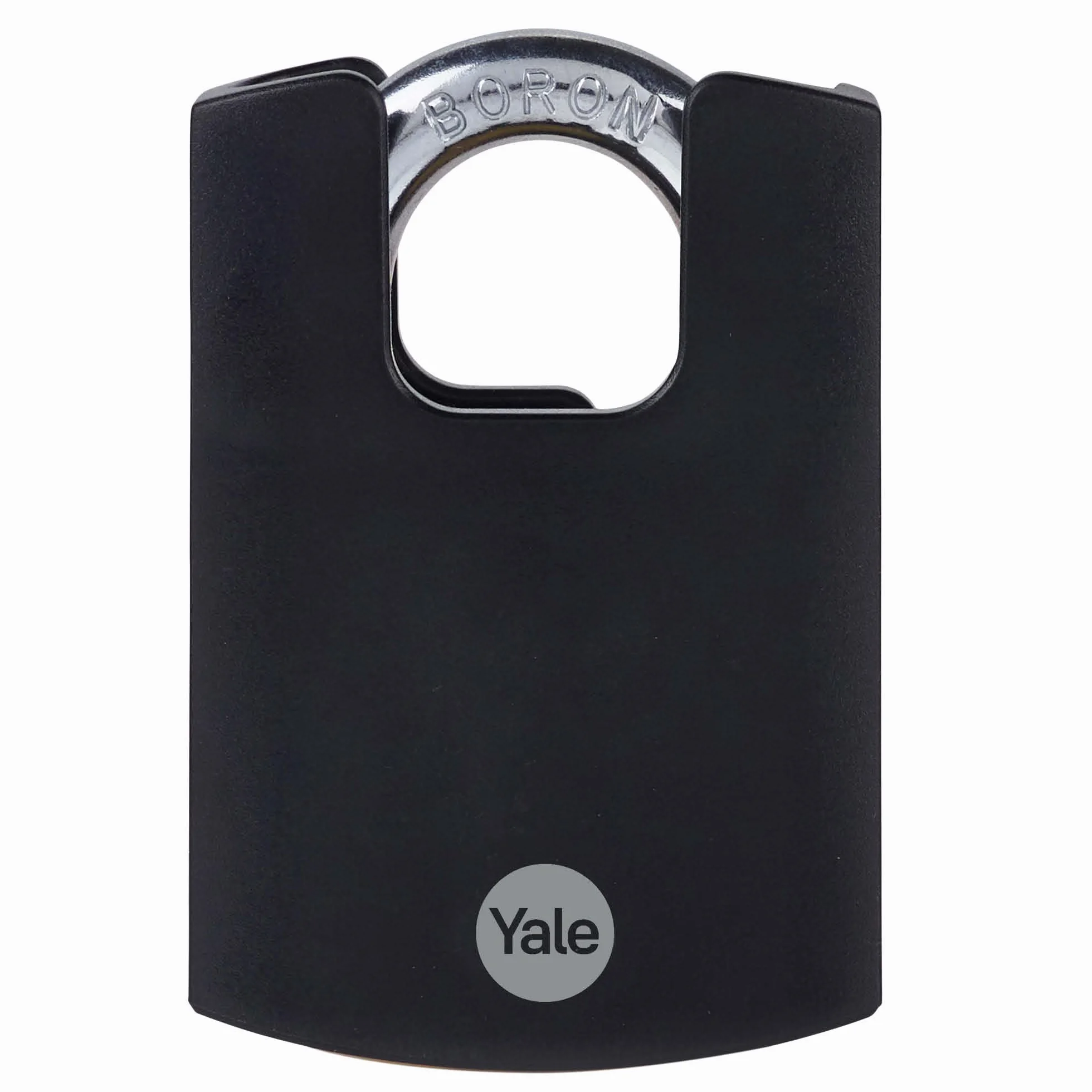 Yale Y121B/50/132/1 Kłódka Mosiężna z Chronionym Pałąkiem, Szerokość 57mm, do Użytku na Zewnątrz, Zabezpieczenie Budynków, Domków Ogrodowych i Bram, 3 Klucze, Wysoki Poziom Bezpieczeństwa, Czarna