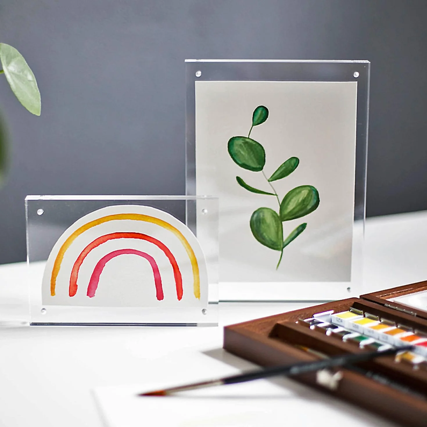 HMF 46972 magnetyczna ramka na zdjęcia ze szkła akrylowego, przezroczysta, 10 x 15 cm