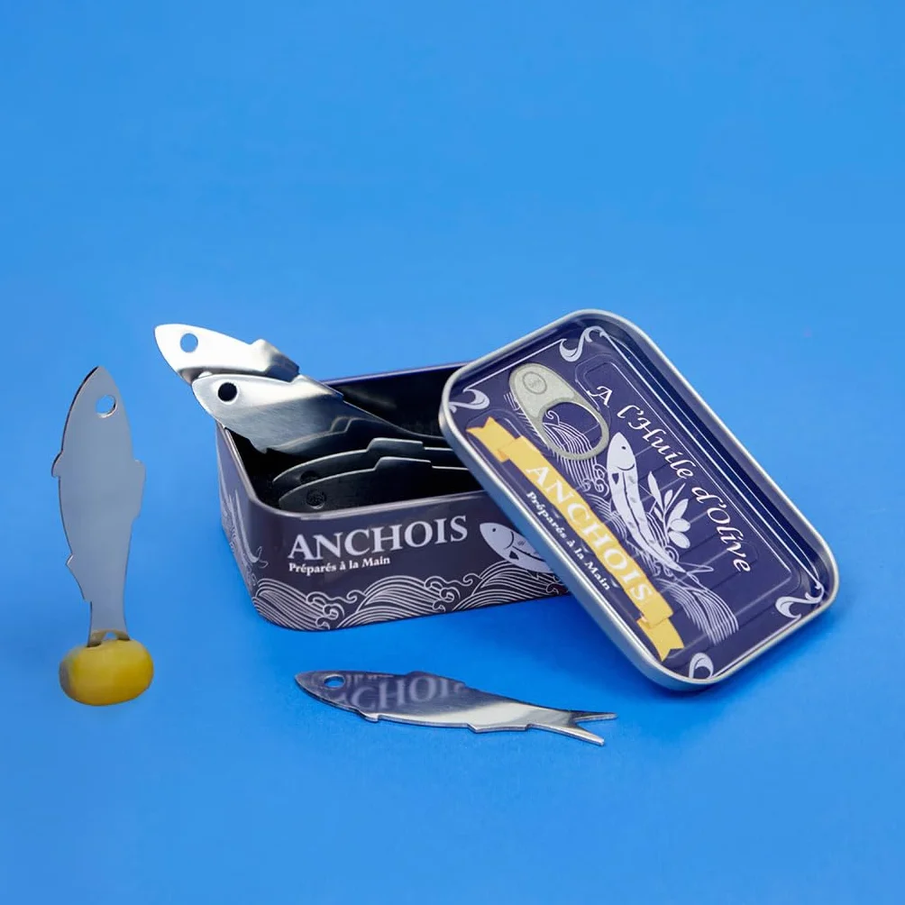 Balvi Widelec przekąskowy Conserverie Anchois Retro Design anchois Puszka/INOX