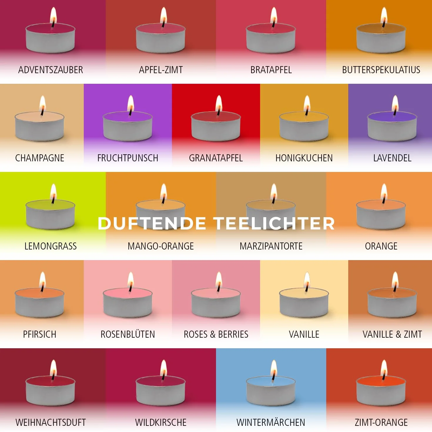 pajoma® Świece typu tealight, 30 sztuk, Roses & Berries, zapachowe podgrzewacze w aluminiowej osłonie, czas palenia ok. 4 godziny – wysokość 1,5 cm ø 3,5 cm | jakość premium | dekoracja, gastronomia,