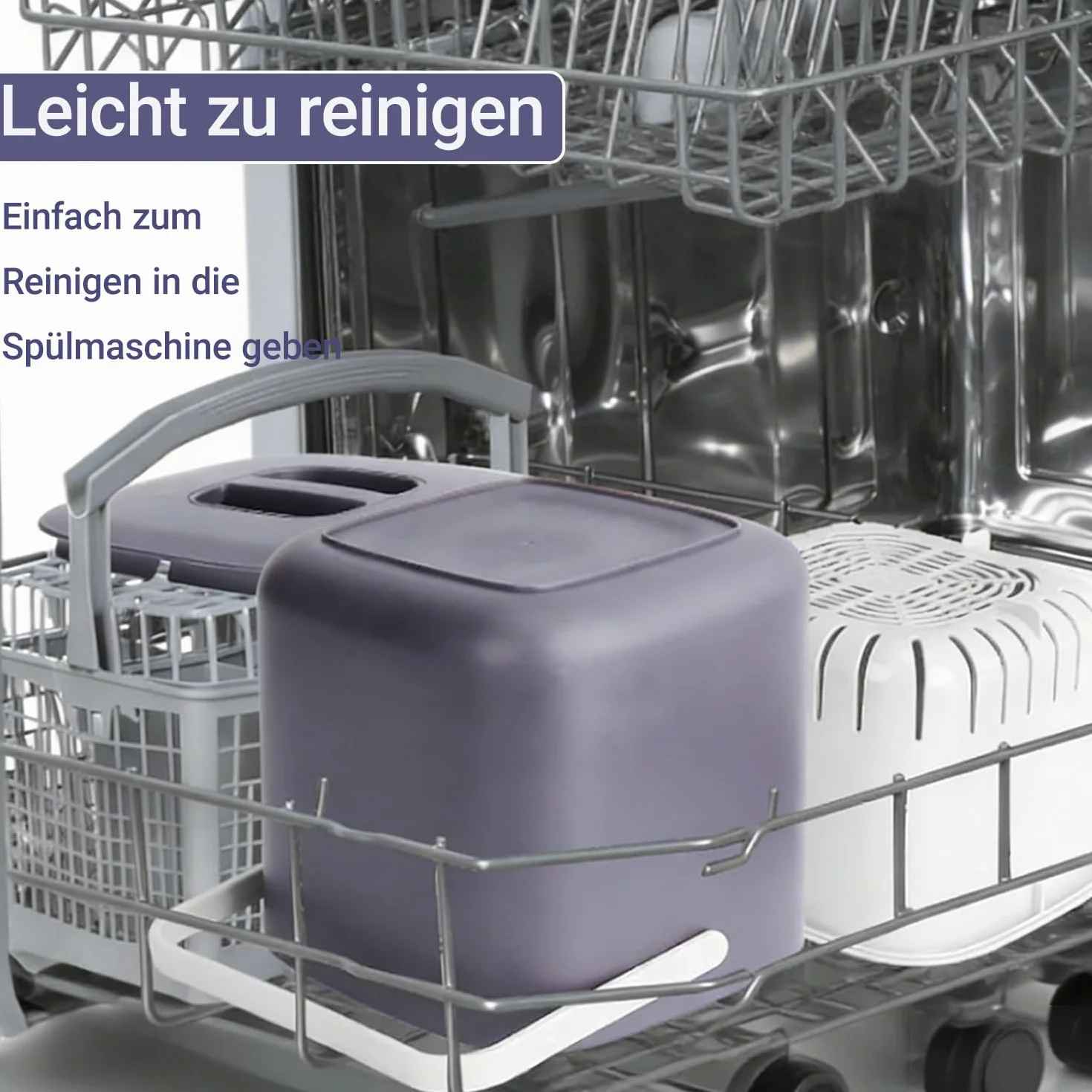 Biomülleimer Küche, 4L Komposteimer Küche (szary)