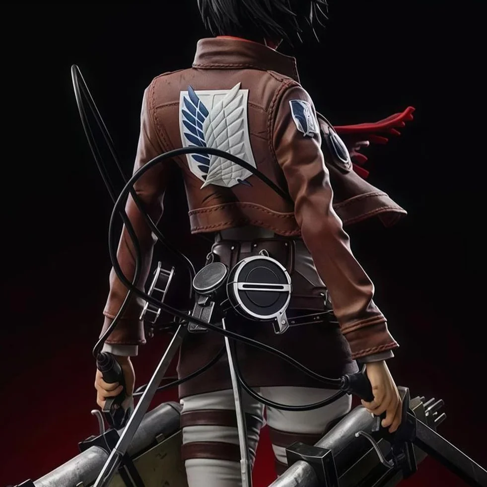 Zhongkaihua Figurka Levi, figurka Levi, podstawa, styl Ballte, 35 cm, kolekcjonerski model z PCW, statuetka do dekoracji domu, ozdoba dla dorosłych fanów