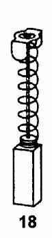 Szczotki węglowe do frezu stołowego VIRUTEX TM33H - 6,6 x 12 x 21 mm - 2,6 x 4,7 x 8,3 cala
