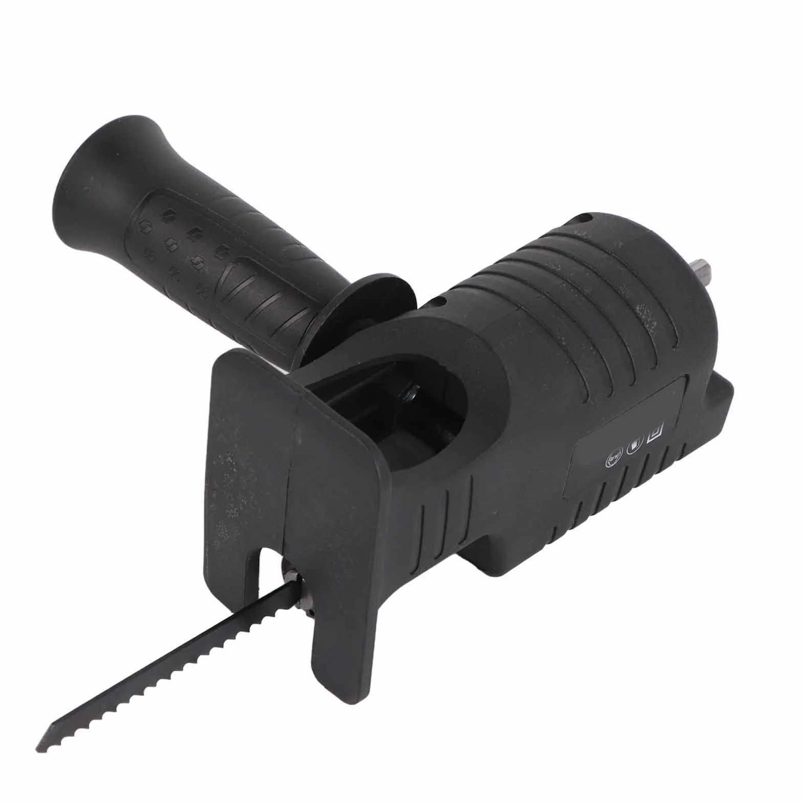 Adapter do wiertarki elektrycznej do piły szablastej, przenośna piła ręczna z 3 piłami do cięcia krzywej drewna (czarna)