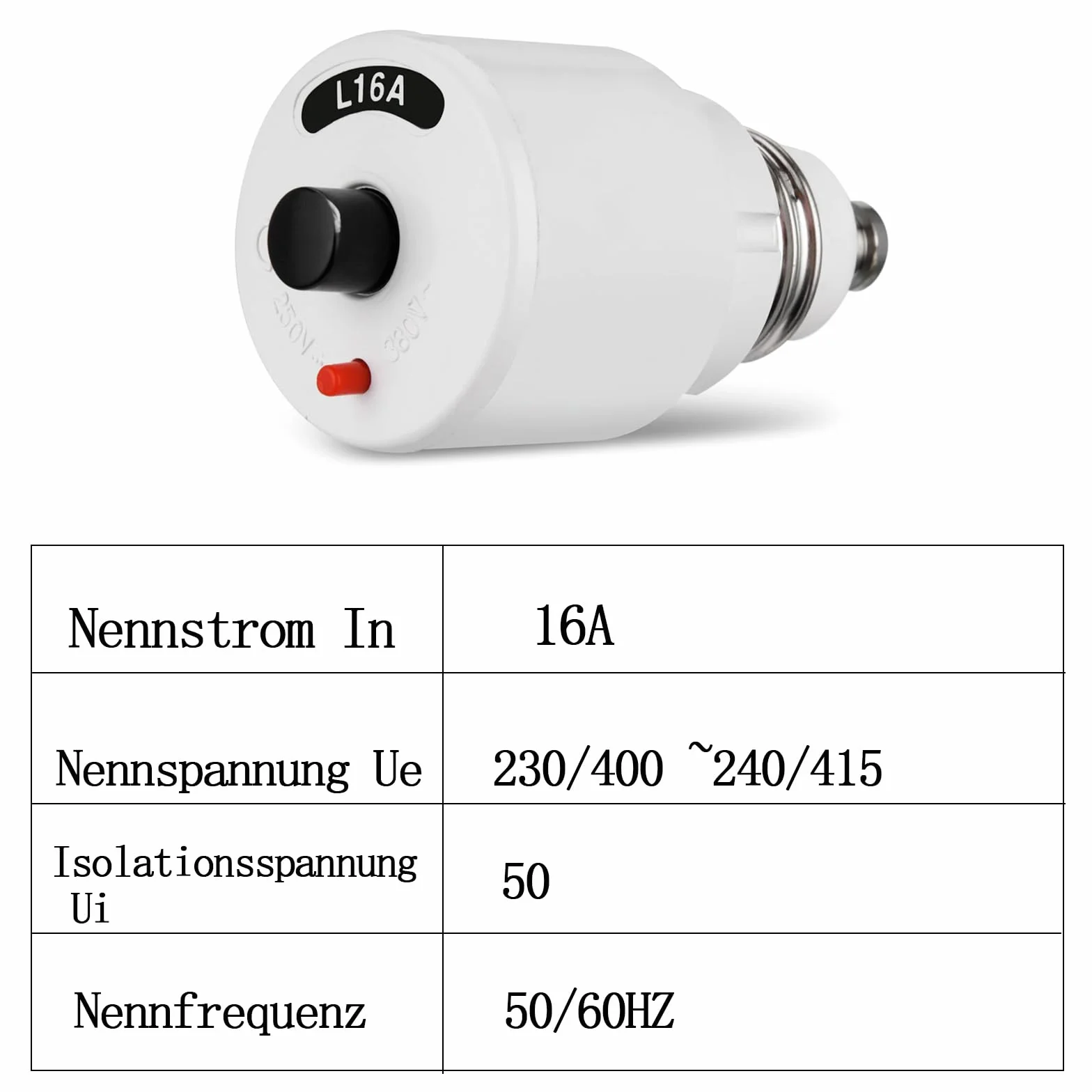 2 sztuki automatów bezpiecznikowych śrubowych 16A (zabezpieczenie dla starej dystrybucji elektrycznej), gwint E27, charakterystyka L, 230/400~240/415 (16A)
