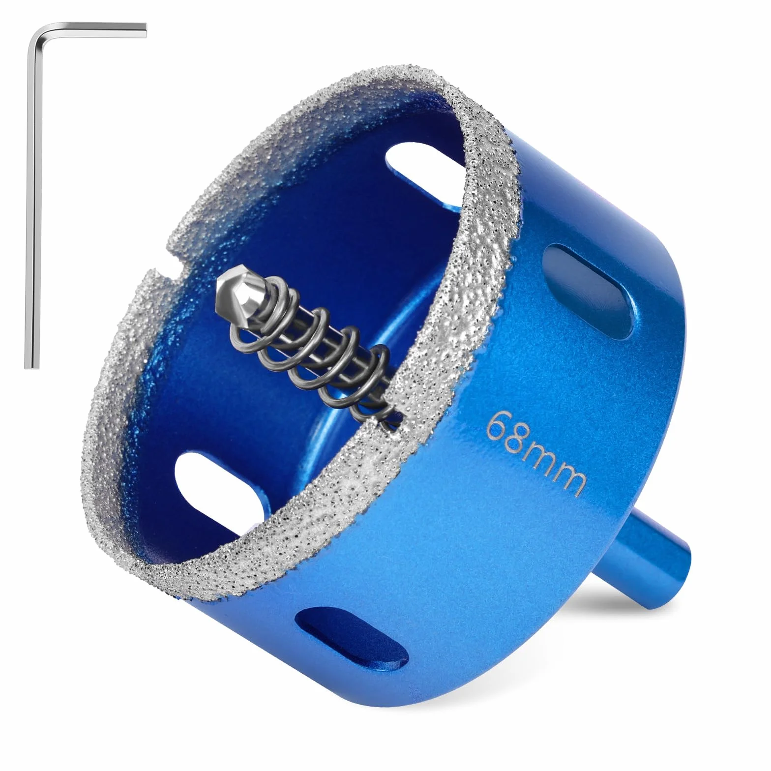 Flintronic Diamentowa otwornica 68 mm z wiertłem centralnym, diamentowa, do cięcia szkła, płytek, porcelany, ceramiki, marmuru