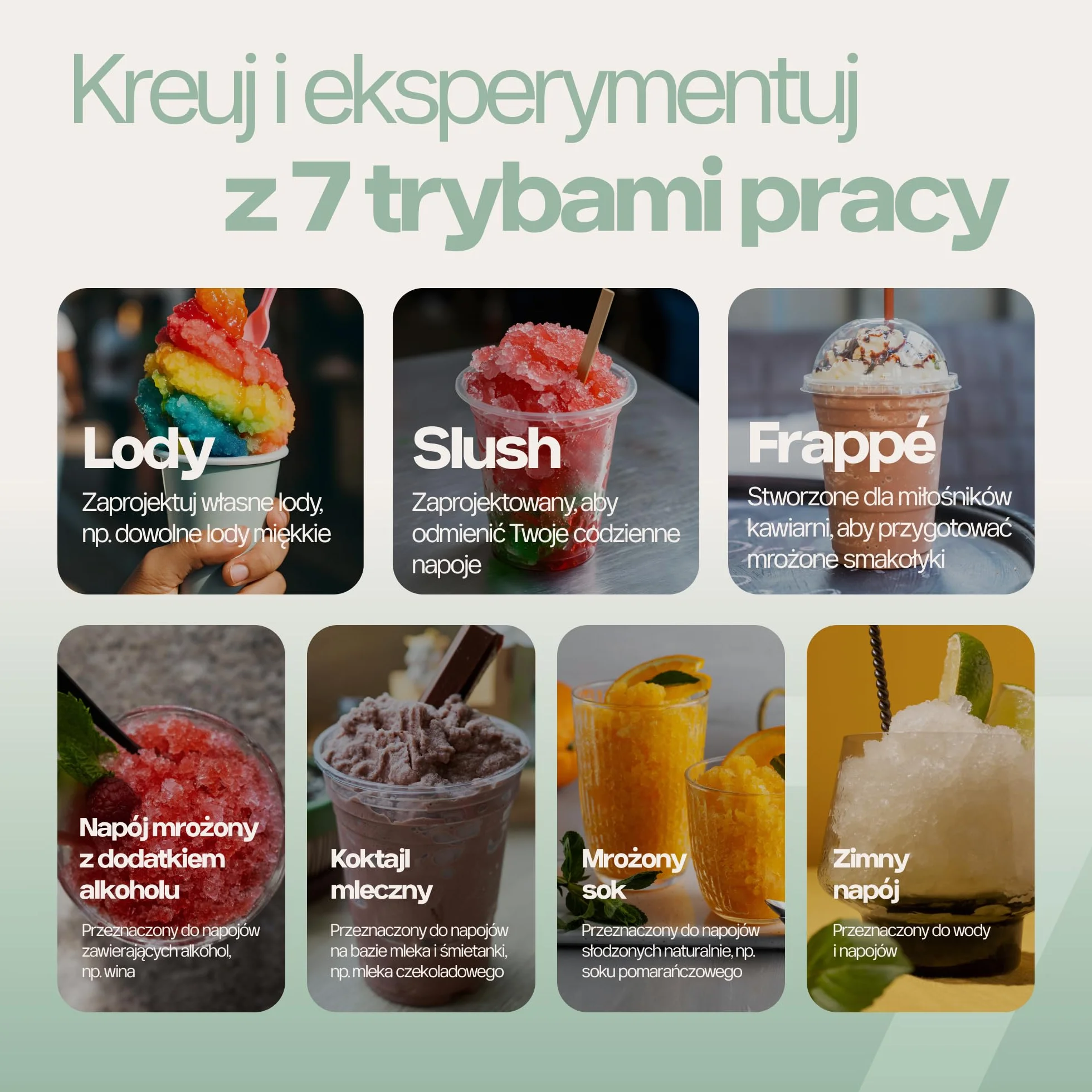 4Swiss Maszyna do Lodów Ice Slushie Granity Drinków Napojów Koktajl Smoothie Frappe Milkshake Sorbet Elektryczna Domowa z Kompresor do Kuchni na Imprezy Lato 1.8 l Maszynka Urządzenie - SM026