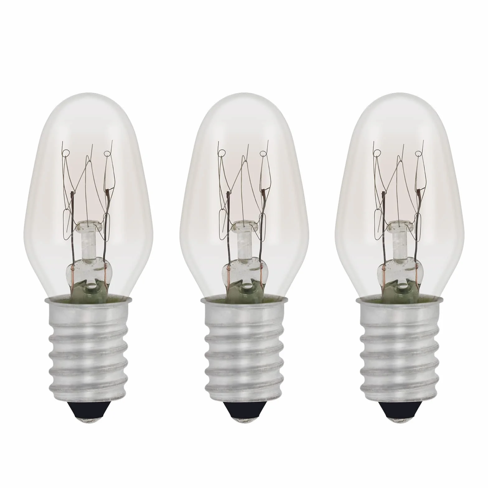 3 żarówki C7 E14 7 W, AC 230 V, 40 lm, możliwość ściemniania, ciepła biel 2700 K, żarówka zamienna do lampy solnej himalajskiej, lampy kryształowej soli, lampy z kamienia solnego, światło