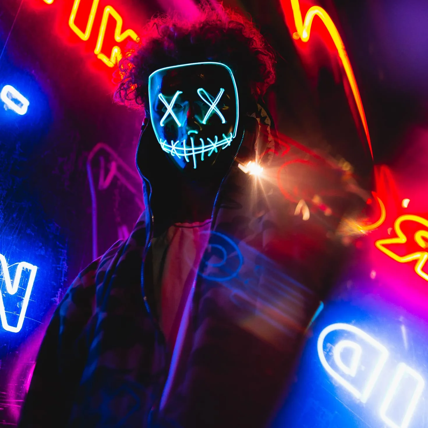 CAM2 Neonowe światła 5 m, drut zasilany bateriami, wysoka jasność, elektroluminescencja, wiele kolorów, drut EL na święta Bożego Narodzenia, do dekoracji wnętrz, na wesele, pub (kolor czerwony)