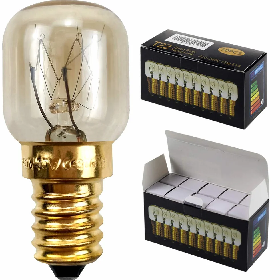 SES E14 zakrętka lampy karłowate 15 W 300 stopni mikrofalówka/piekarnik znamionowe żarówki lampa solna żarówka (10)