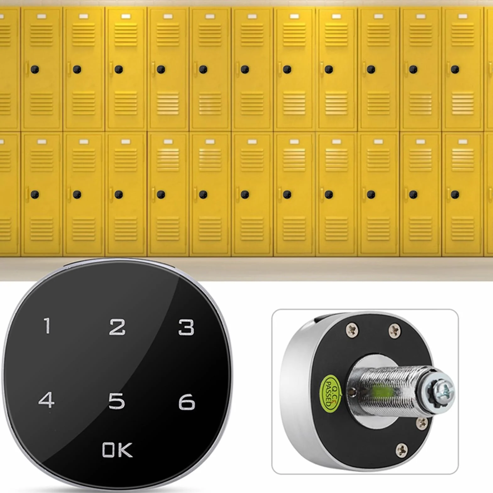 Passwortcodiertes Schloss, Touchscreen Digitales elektronisches Keyless Tastatur Schrankschloss für Schmuckkasten Postfach Schulschließfach Medizinschrank Schrank